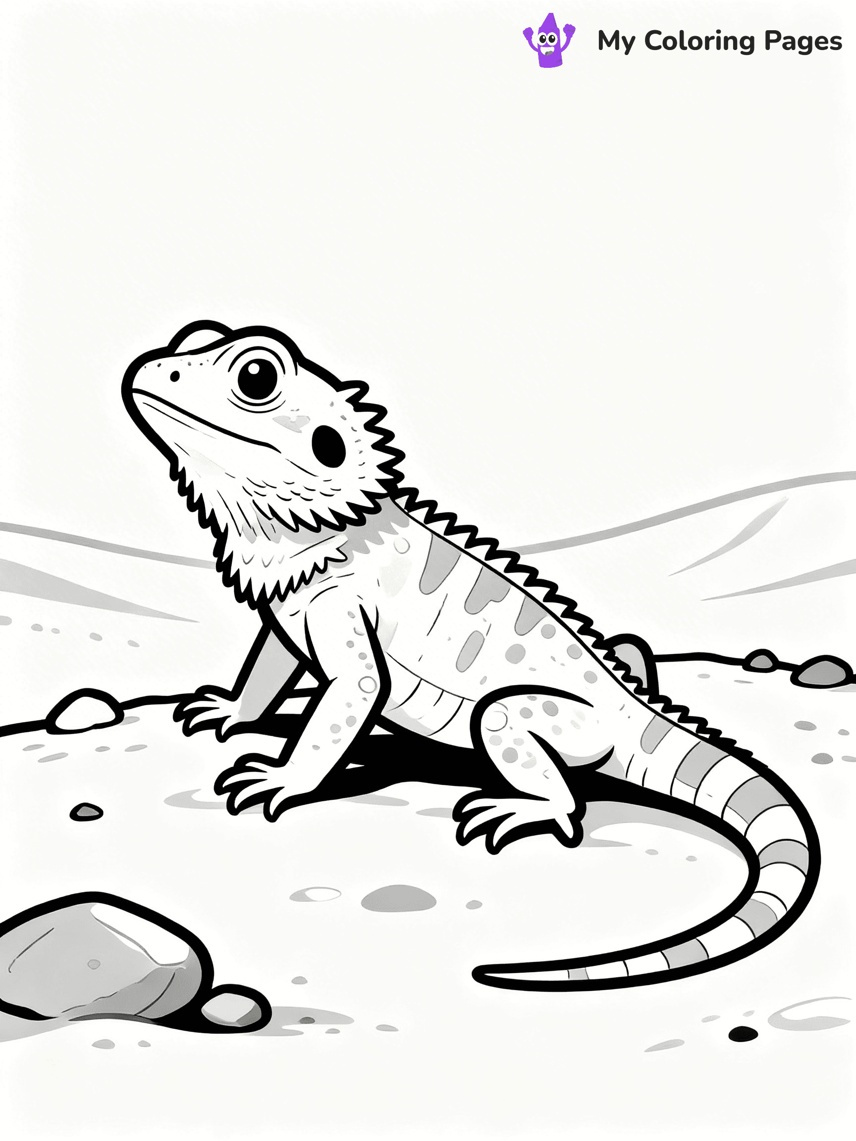 Bearded Dragon Coloring Pages - 82