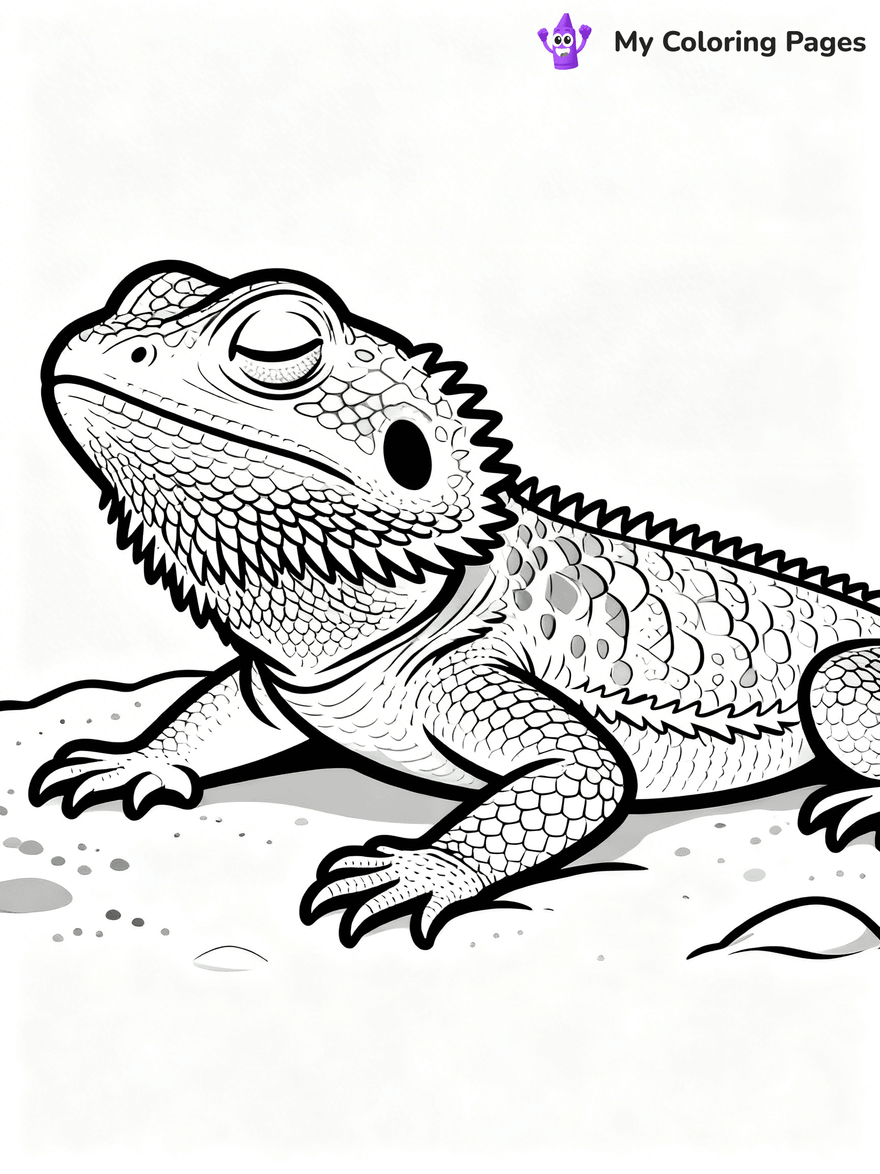 Bearded Dragon Coloring Pages - 81