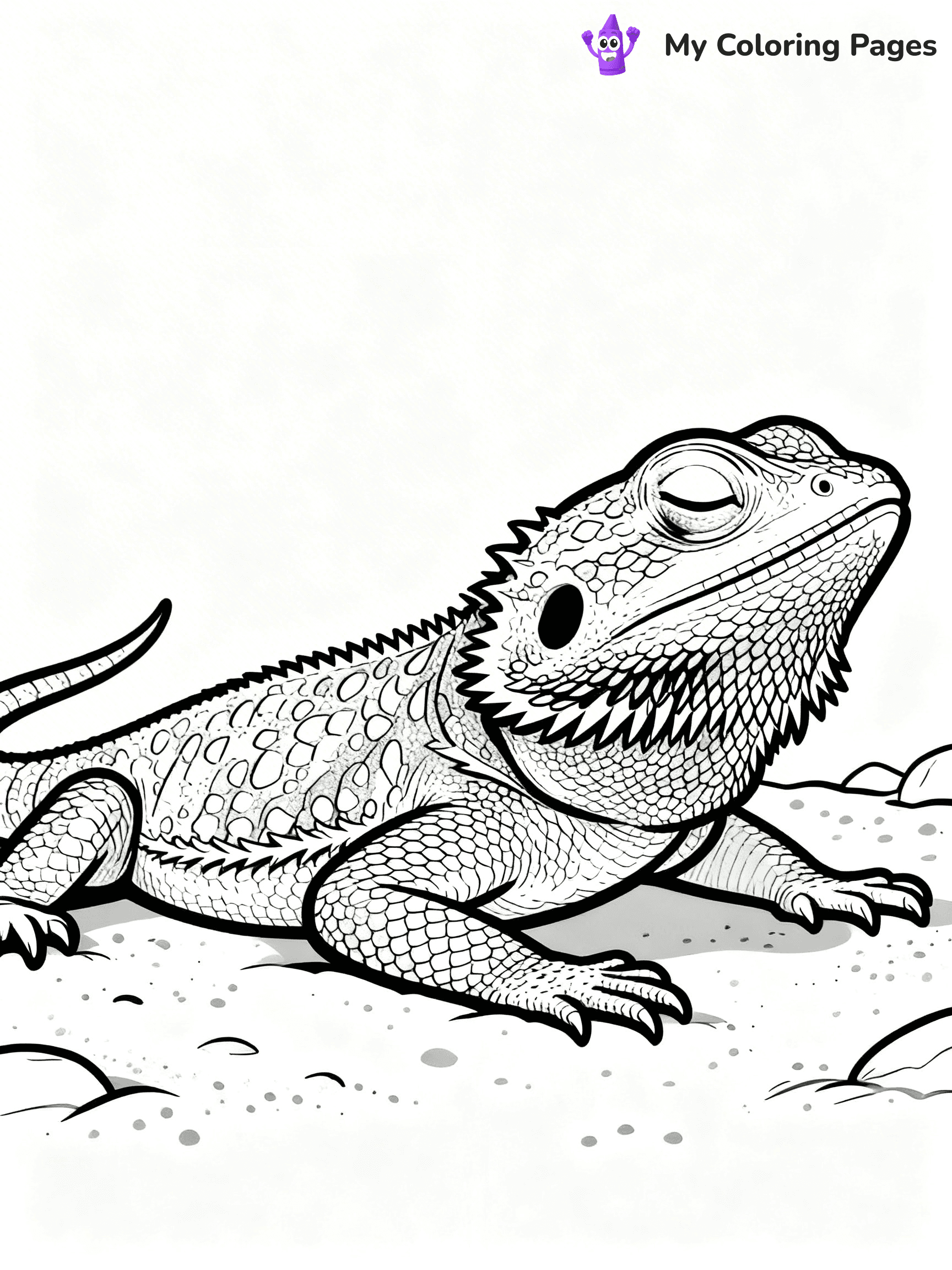 Bearded Dragon Coloring Pages - 79