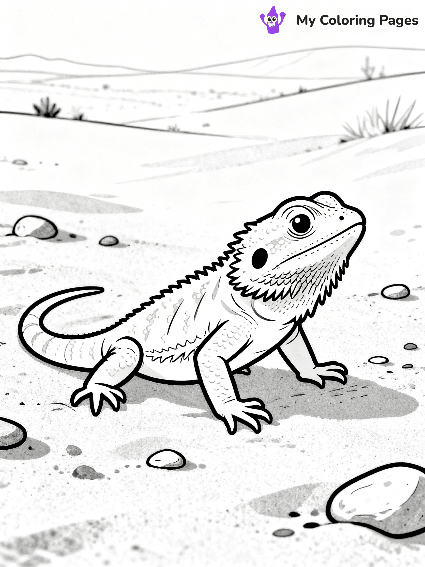 Bearded Dragon Coloring Pages - 78