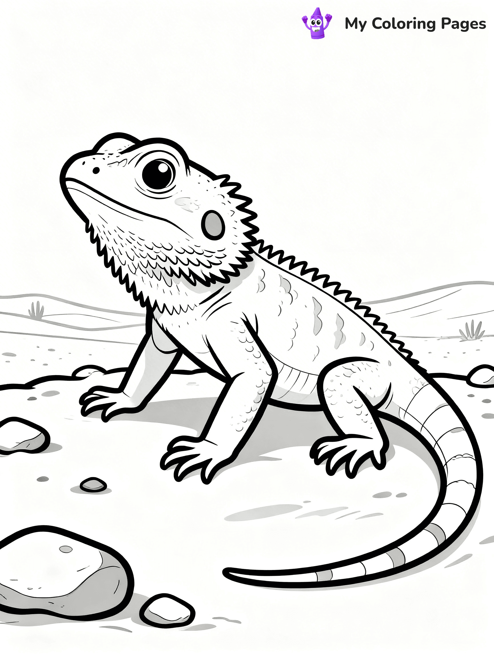 Bearded Dragon Coloring Pages - 76