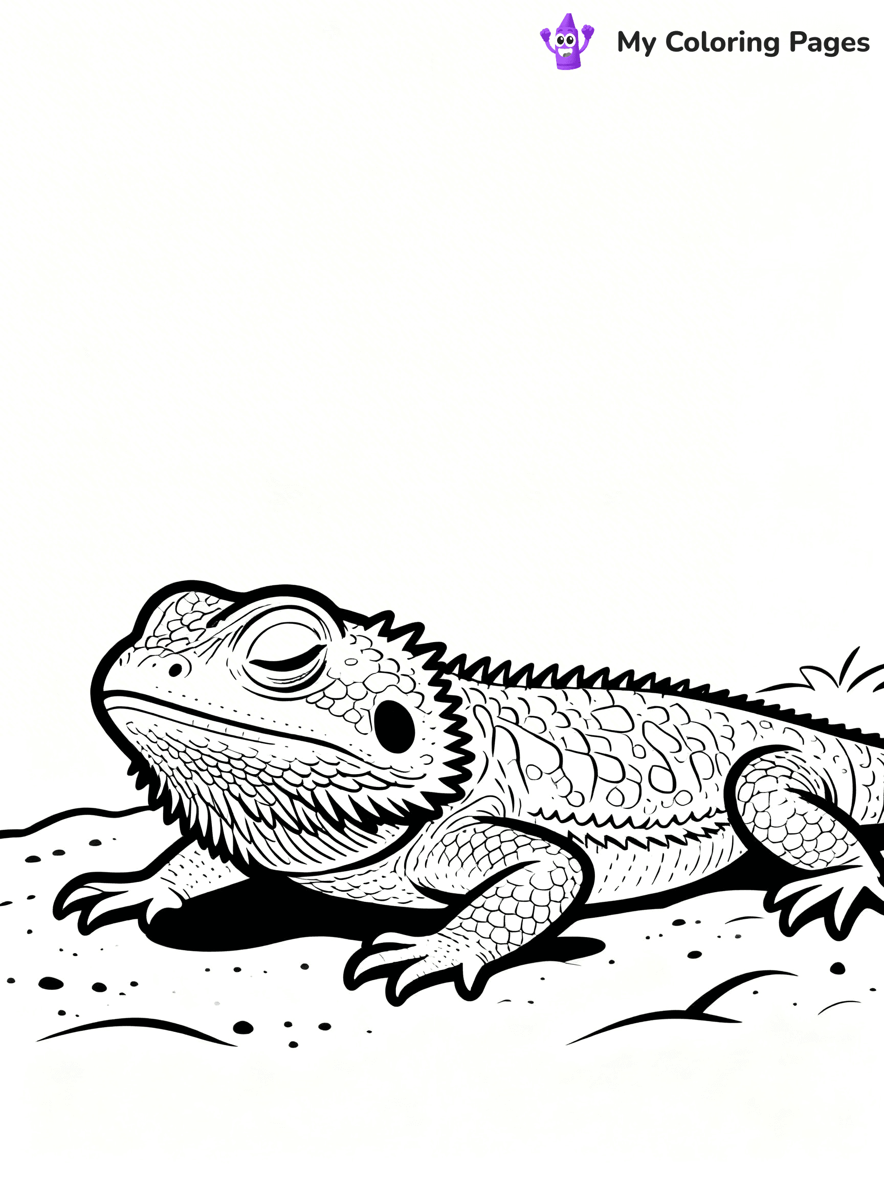 Bearded Dragon Coloring Pages - 75