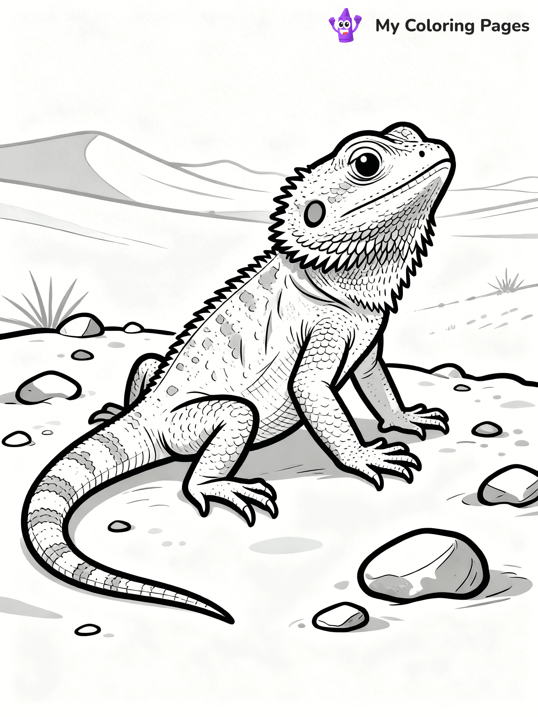 Bearded Dragon Coloring Pages - 74