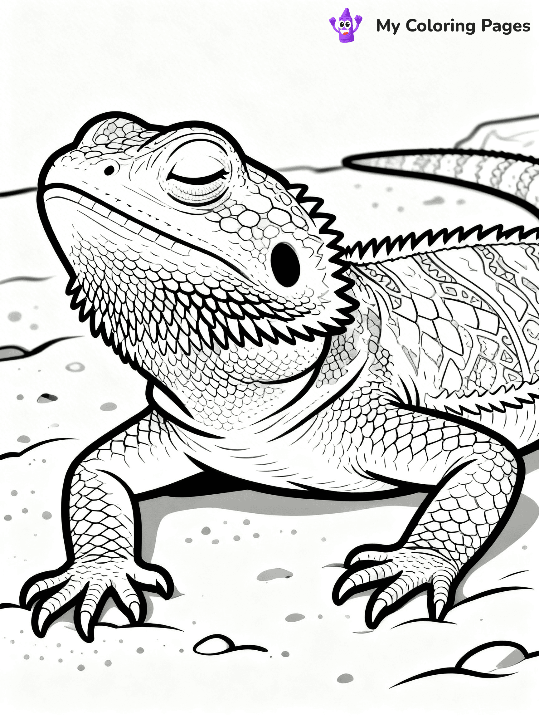 Bearded Dragon Coloring Pages - 73