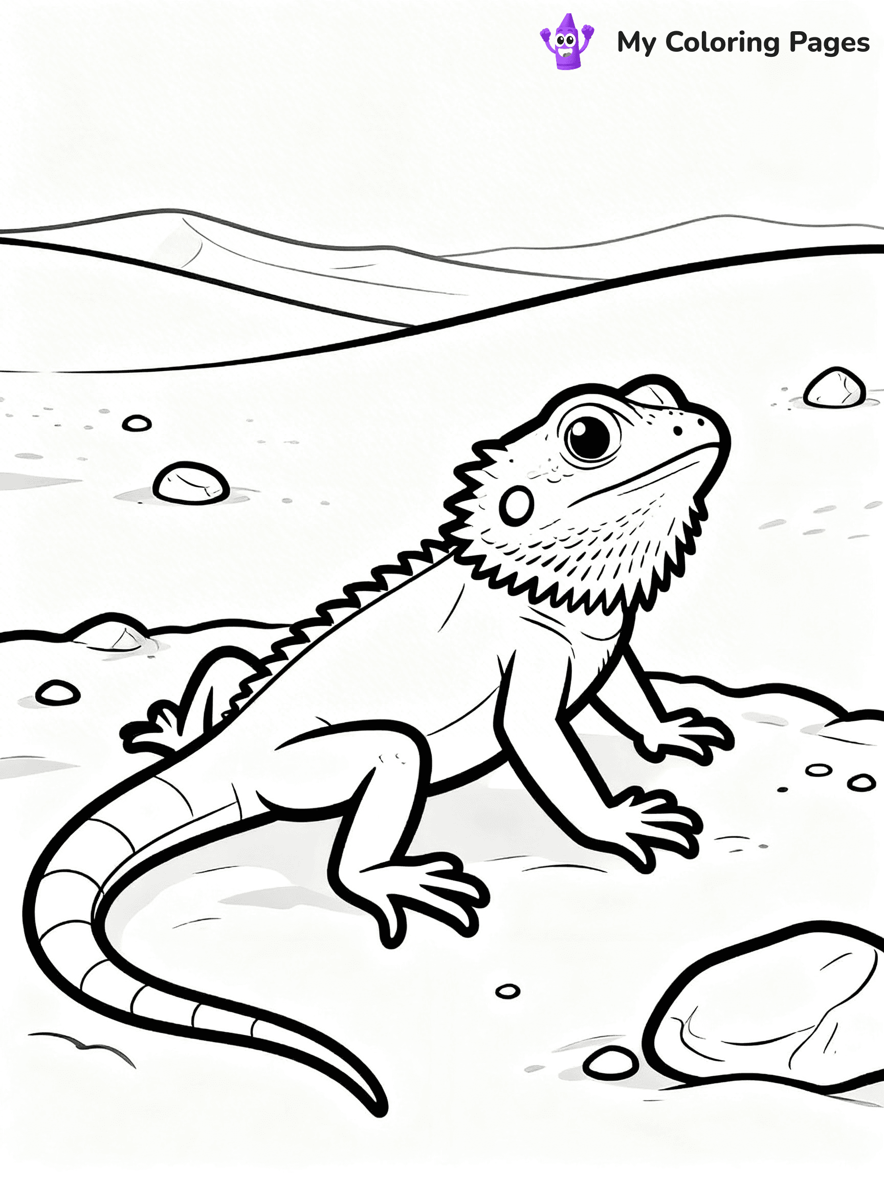 Bearded Dragon Coloring Pages - 71