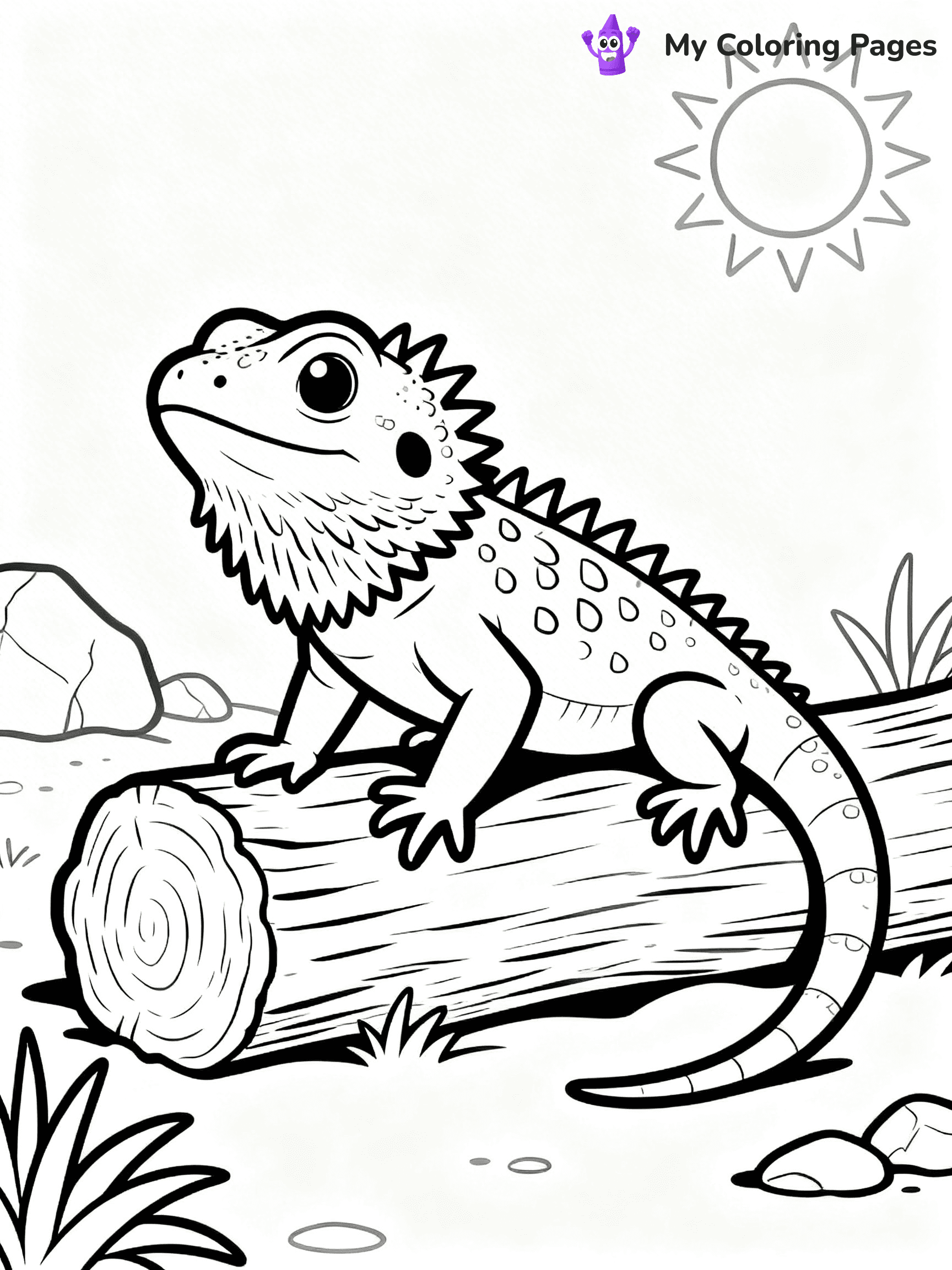 Bearded Dragon Coloring Pages - 70
