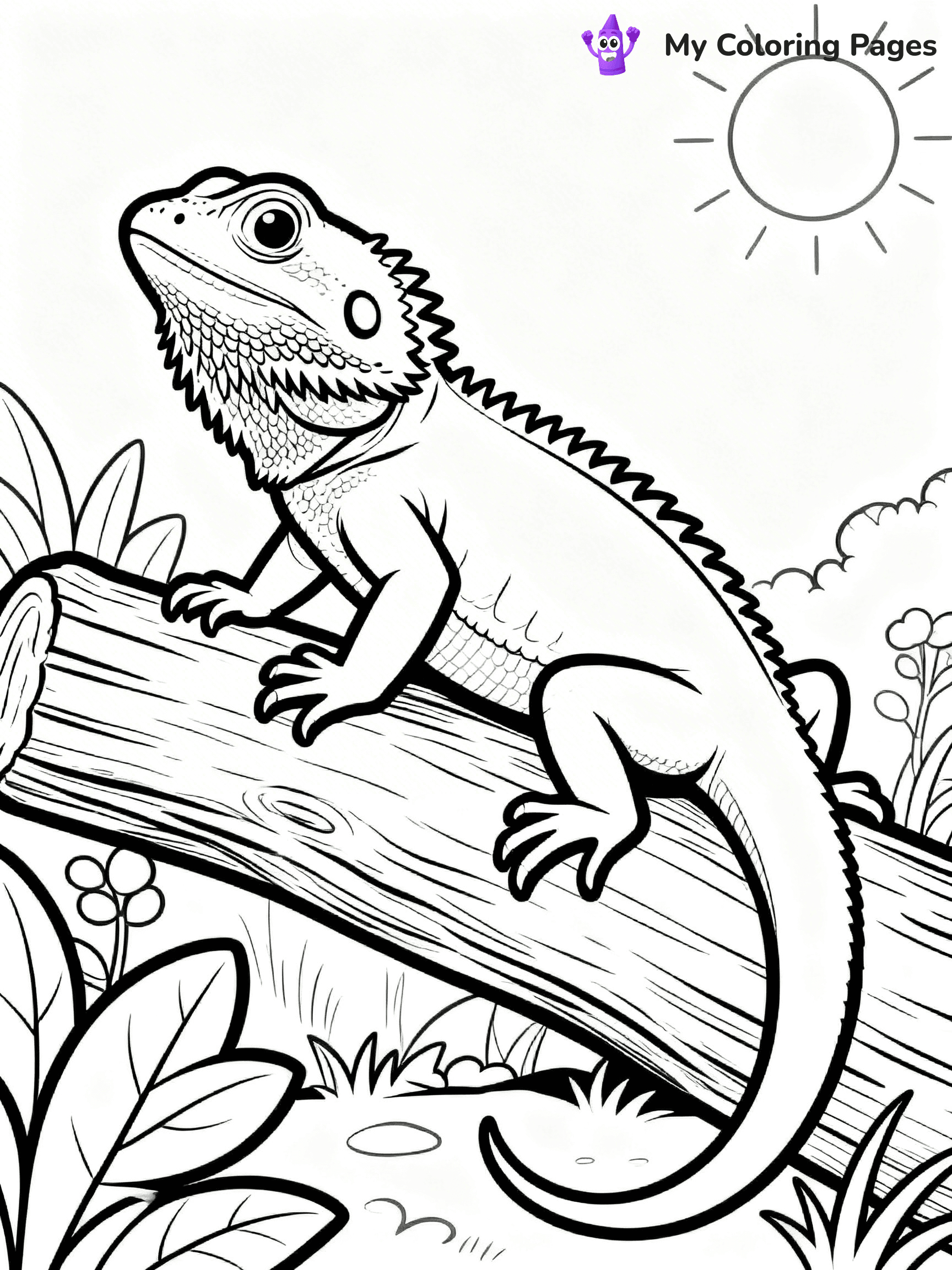 Bearded Dragon Coloring Pages - 69