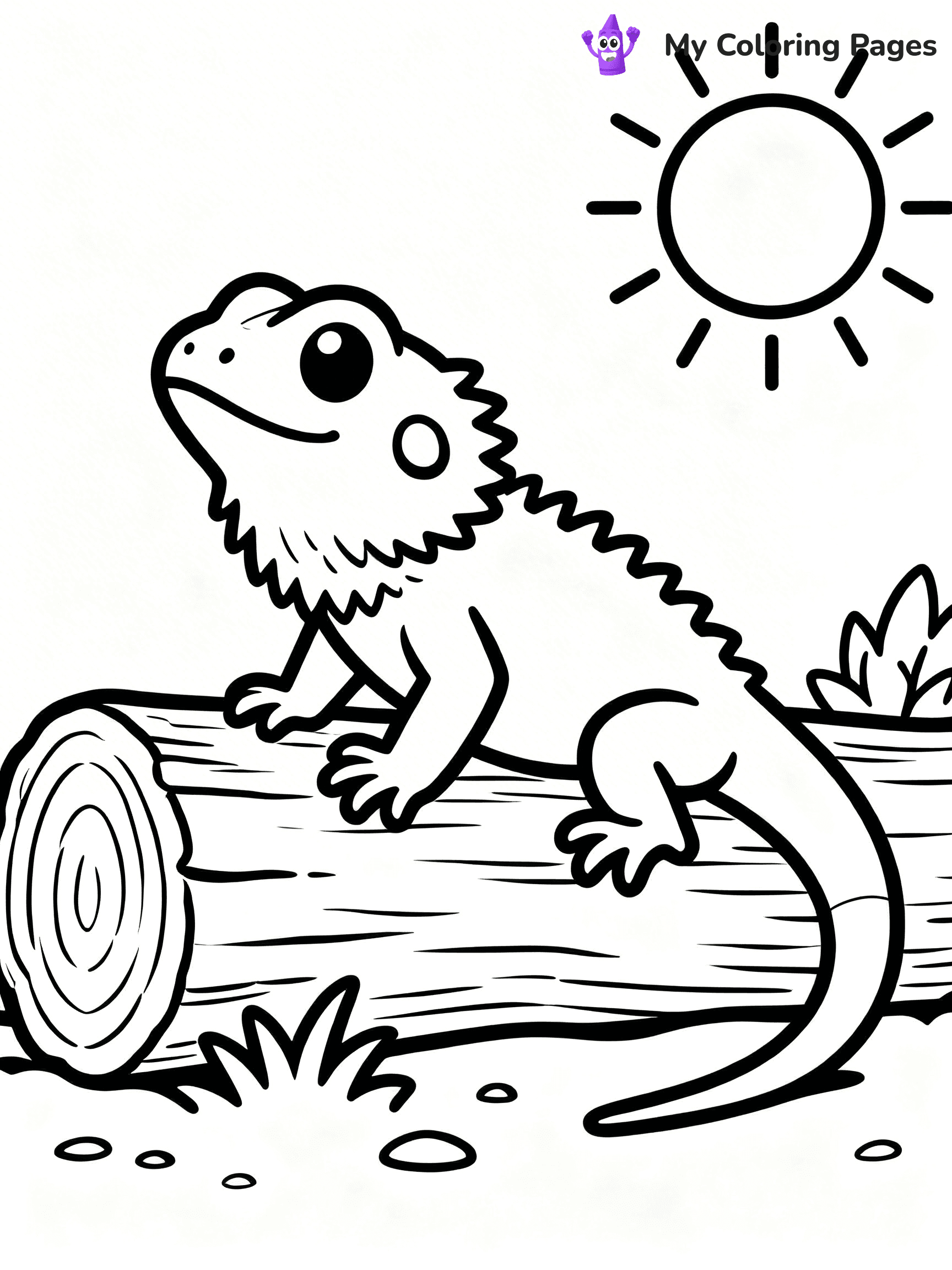 Bearded Dragon Coloring Pages - 68