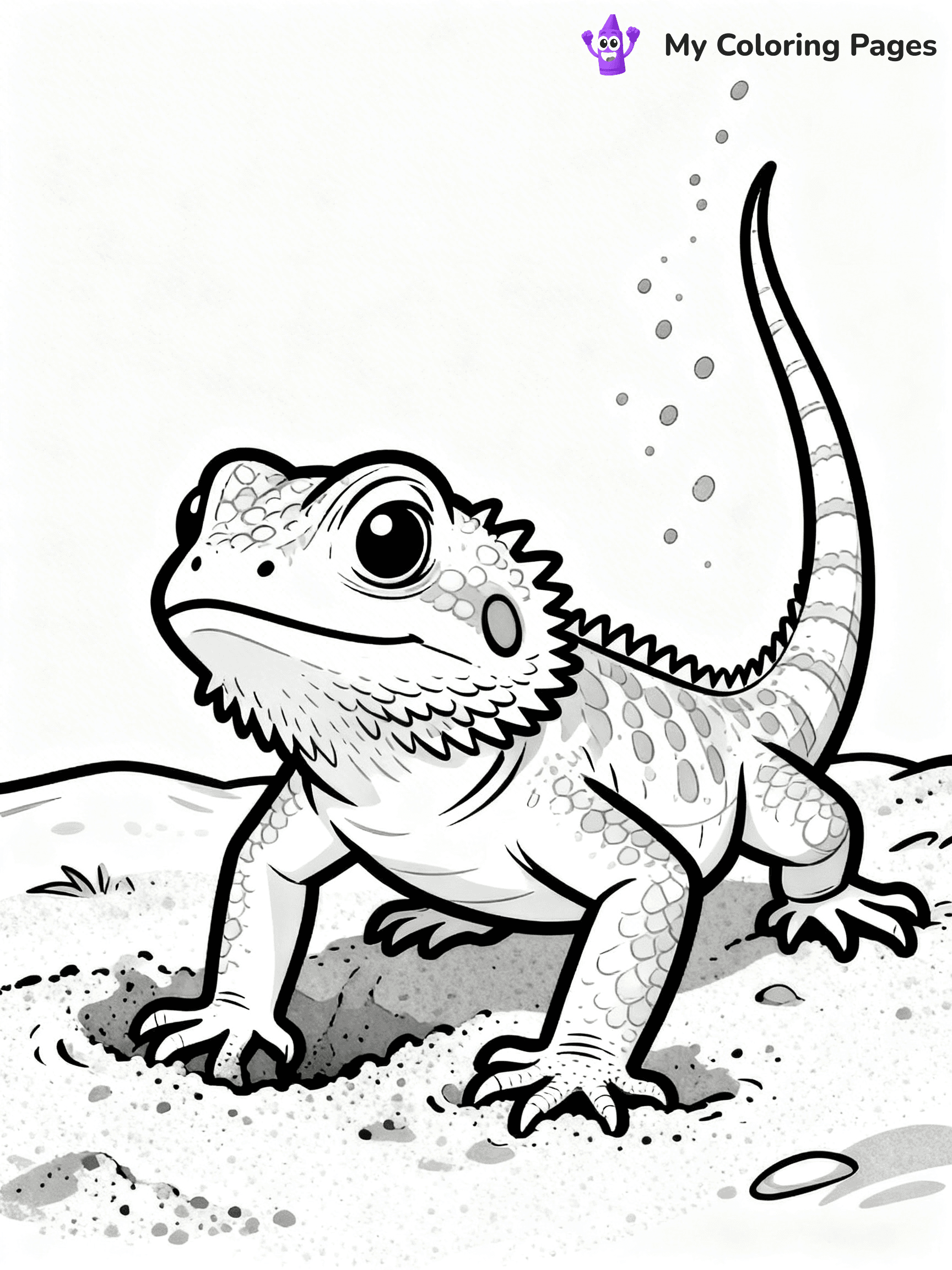 Bearded Dragon Coloring Pages - 66