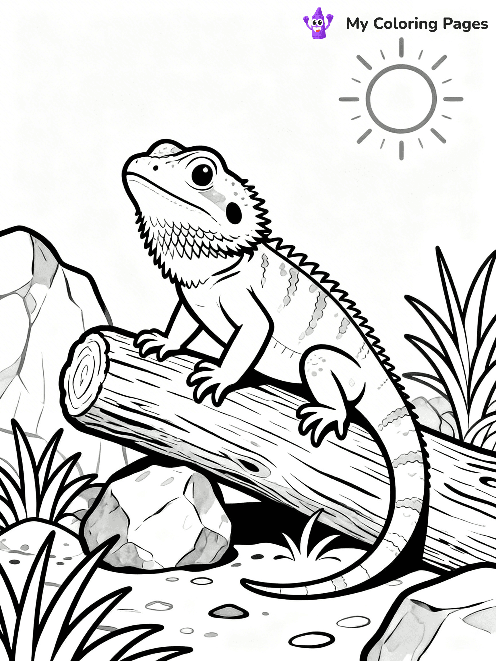 Bearded Dragon Coloring Pages - 65