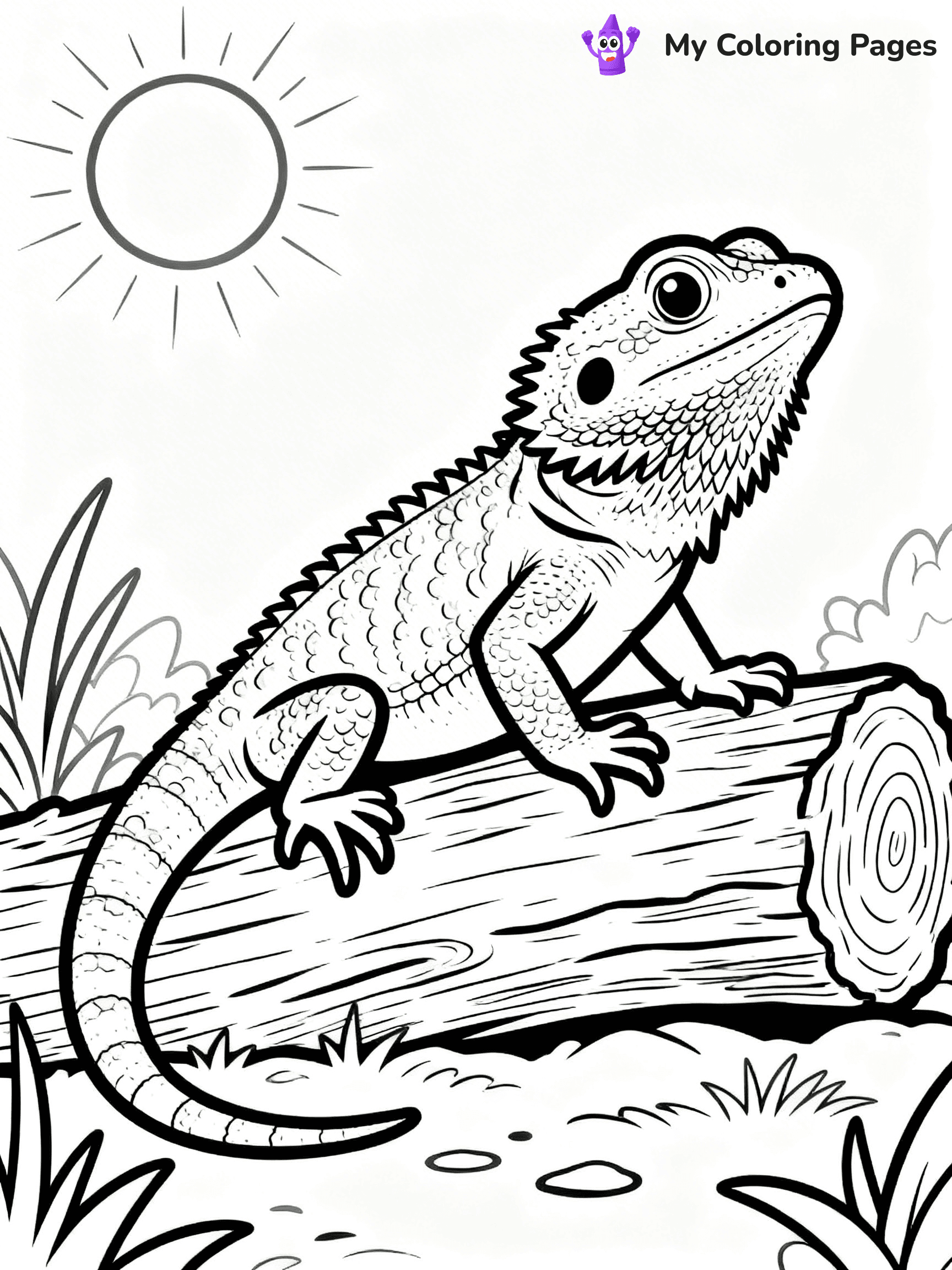 Bearded Dragon Coloring Pages - 63