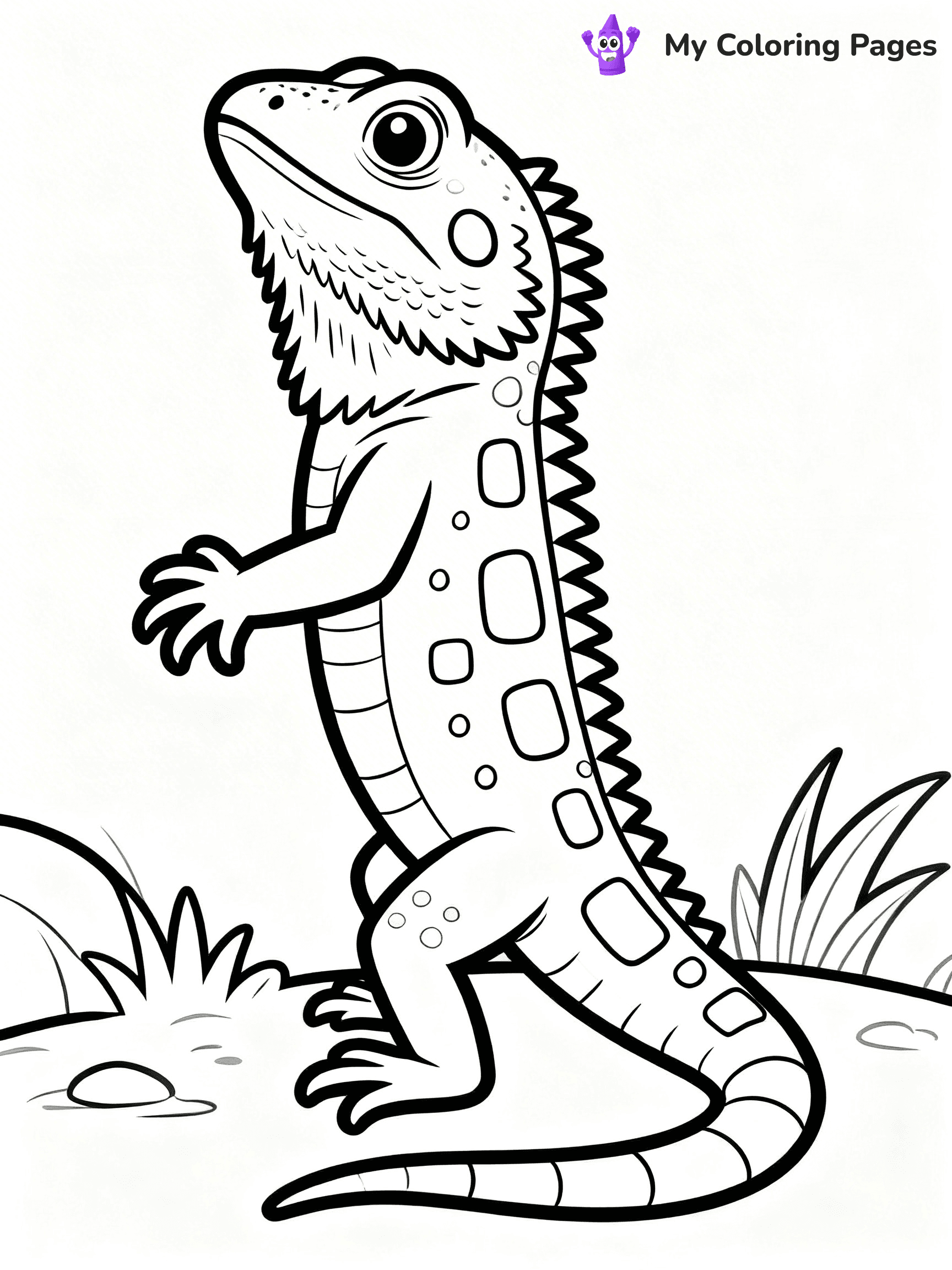 Bearded Dragon Coloring Pages - 52