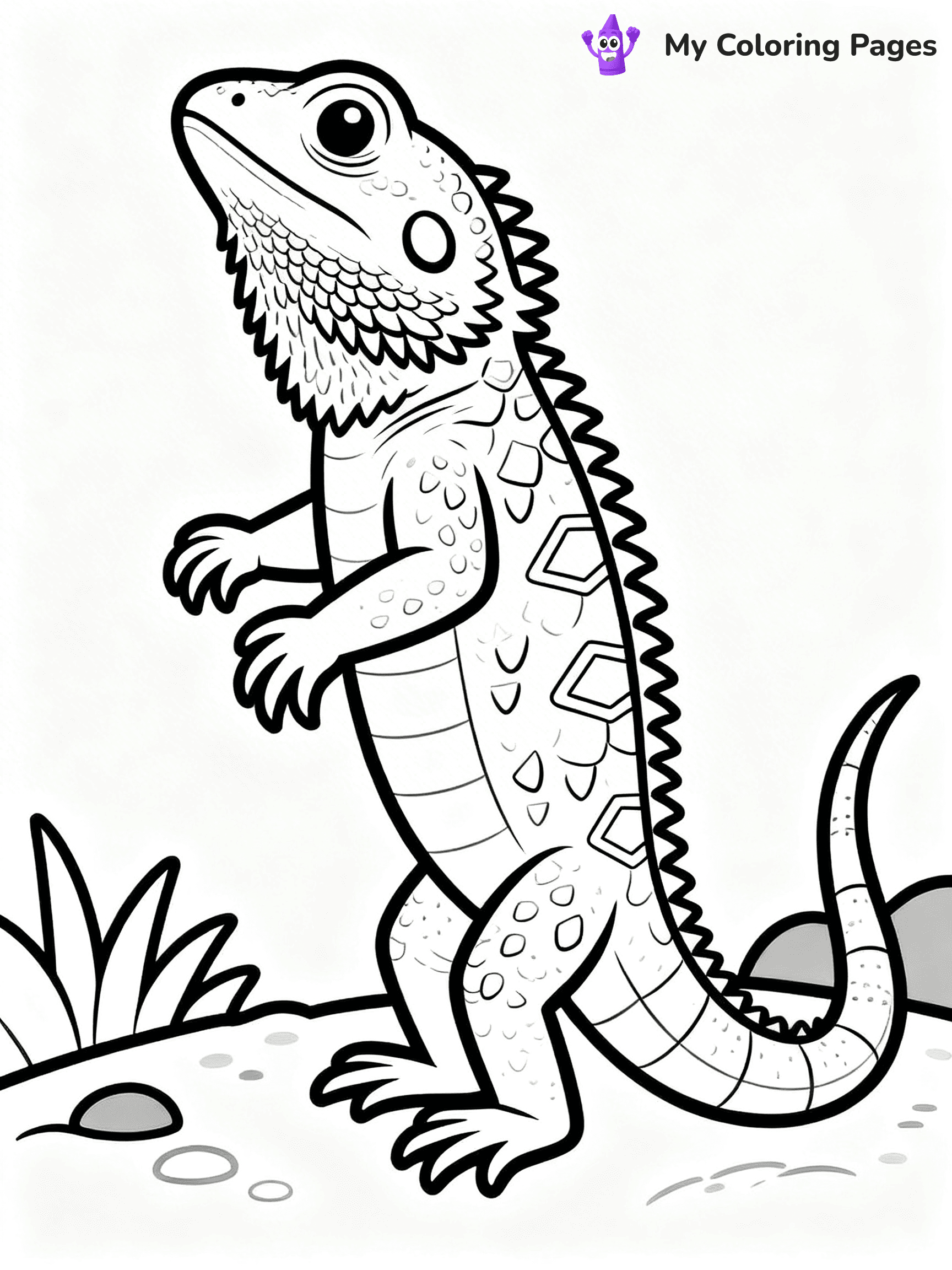 Bearded Dragon Coloring Pages - 48