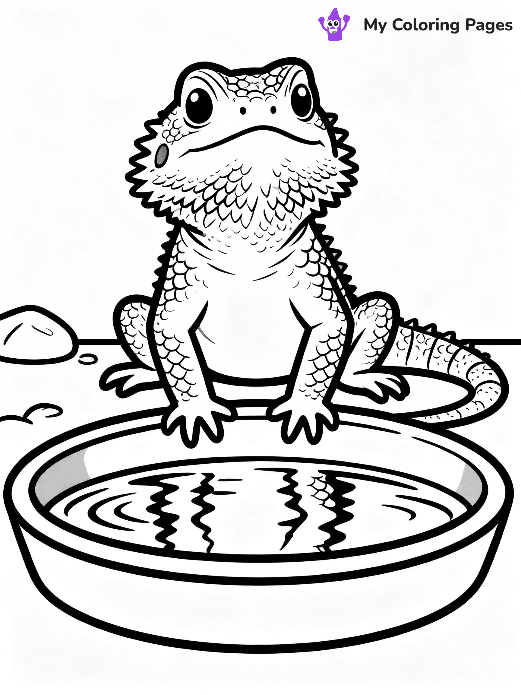 Bearded Dragon Coloring Pages - 47