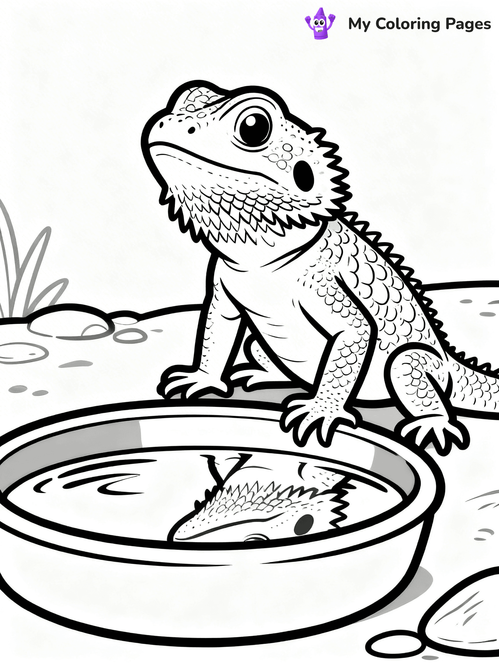 Bearded Dragon Coloring Pages - 44