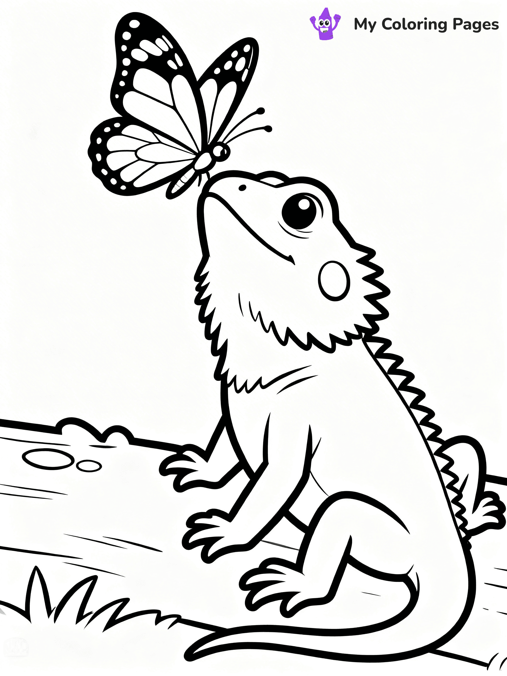 Bearded Dragon Coloring Pages - 37