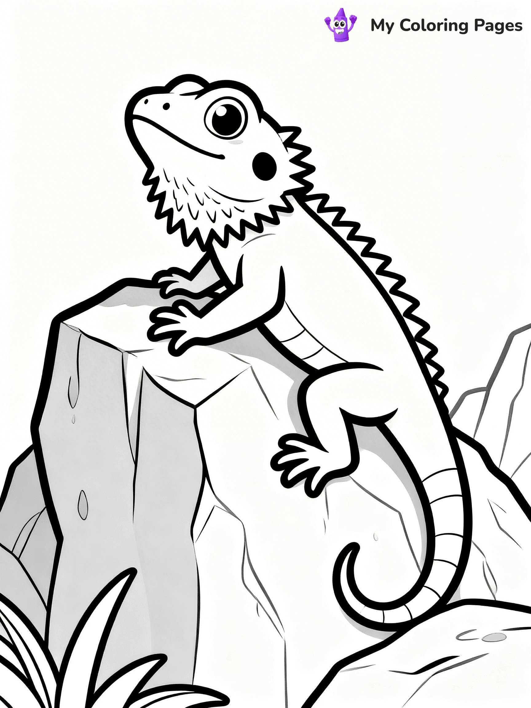 Bearded Dragon Coloring Pages - 35