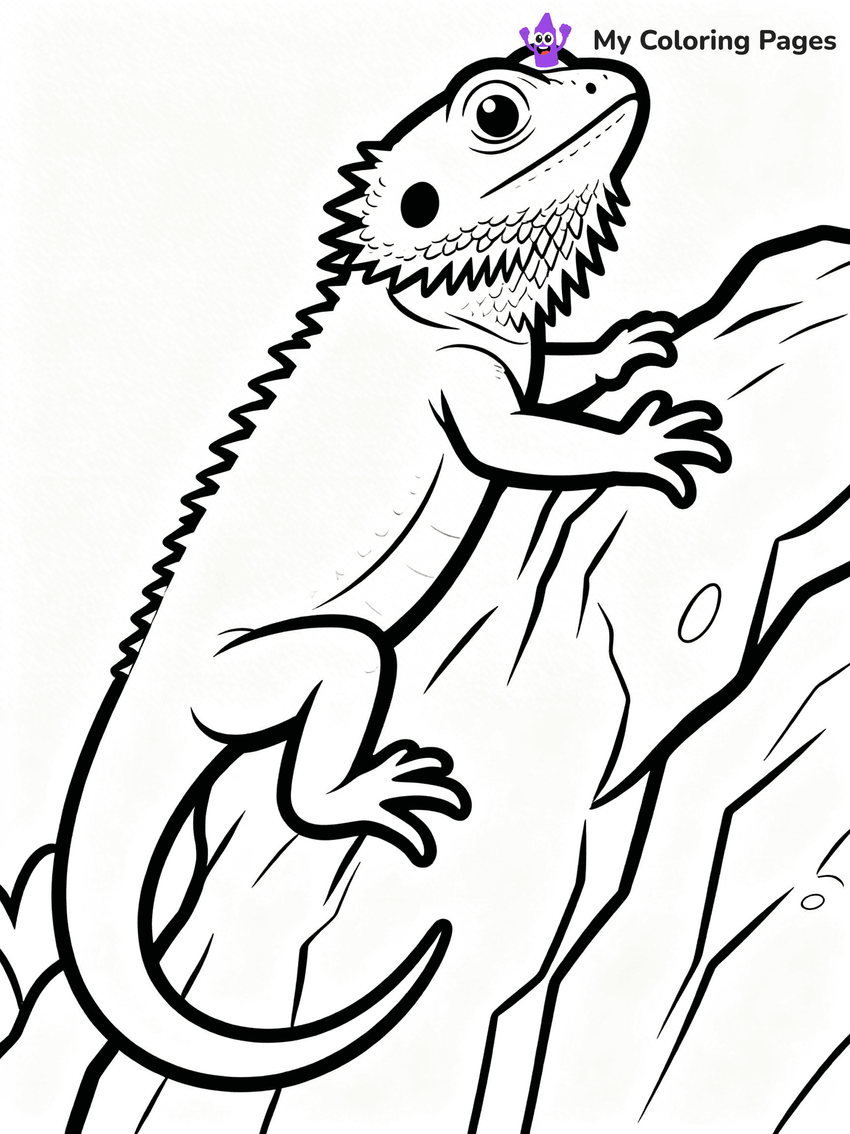 Bearded Dragon Coloring Pages - 34
