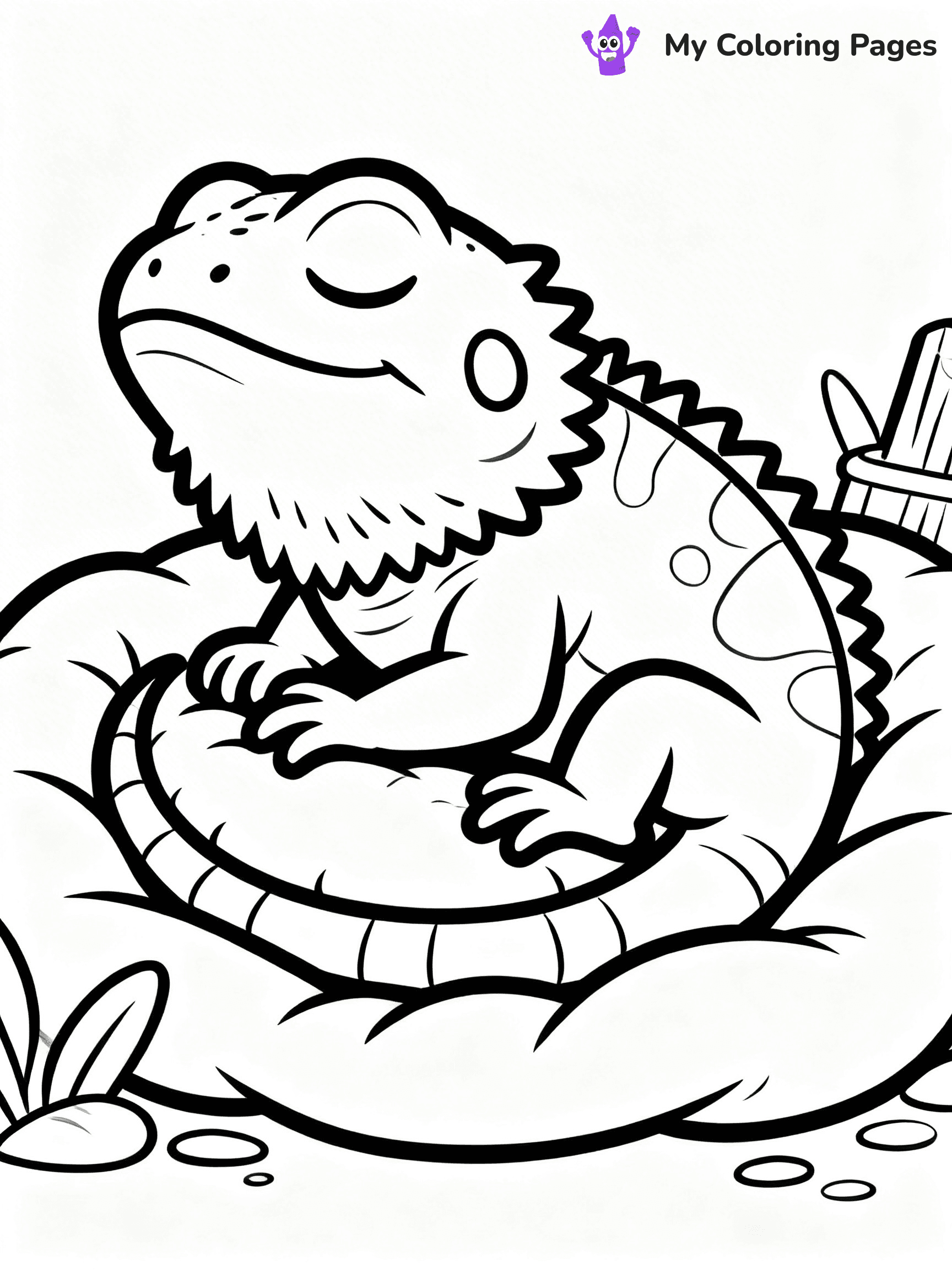 Bearded Dragon Coloring Pages - 27