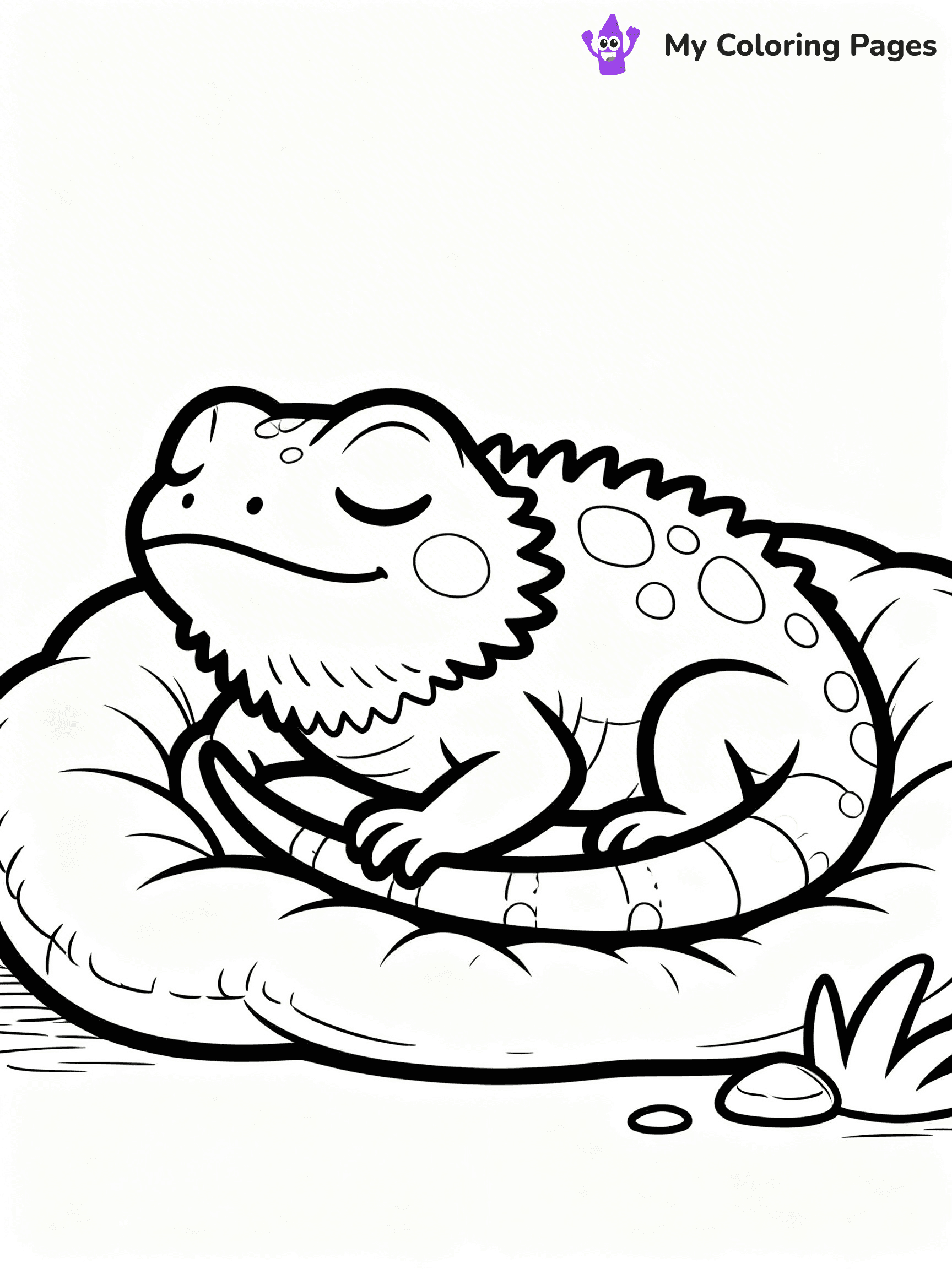 Bearded Dragon Coloring Pages - 26