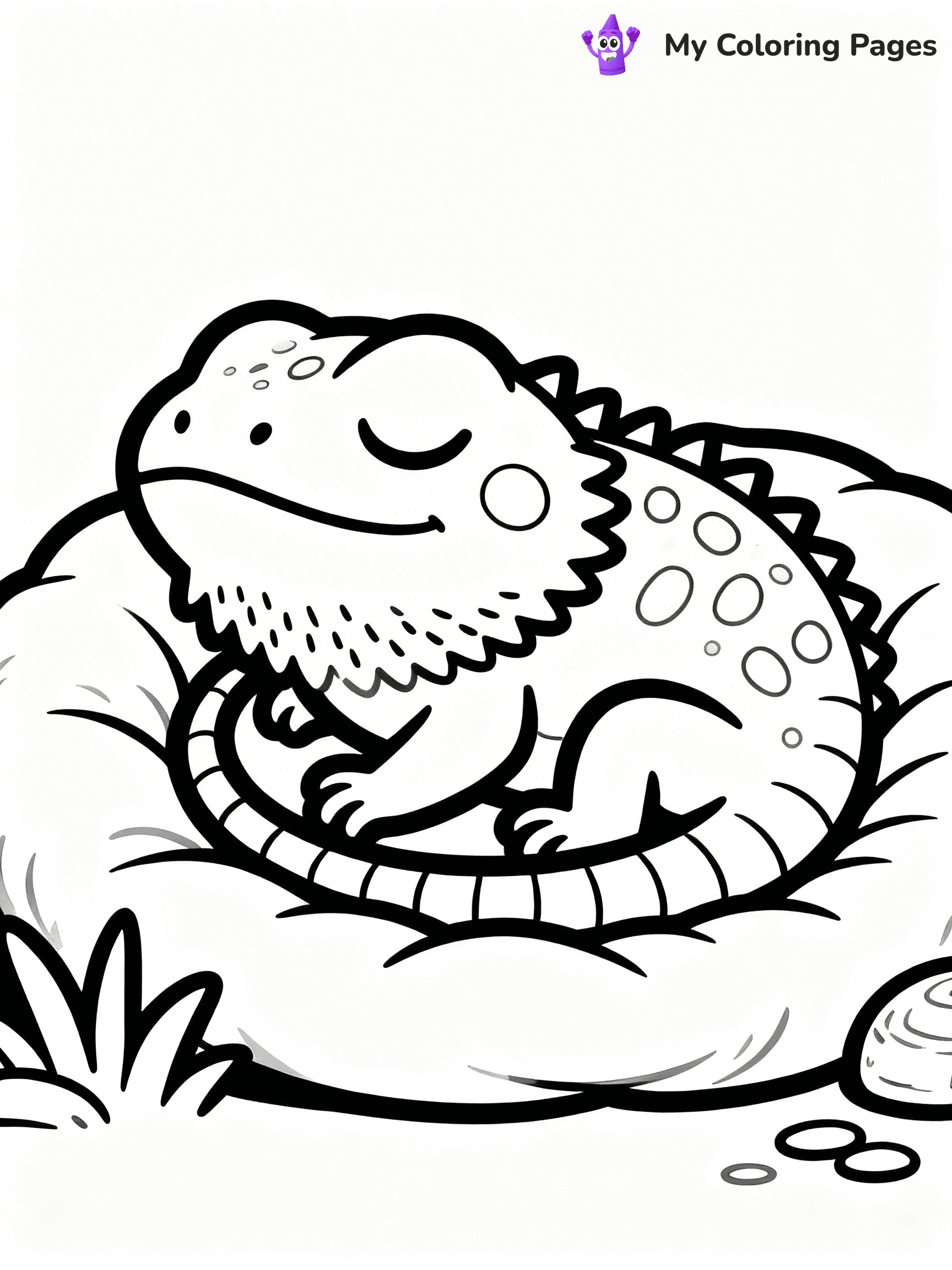 Bearded Dragon Coloring Pages - 25