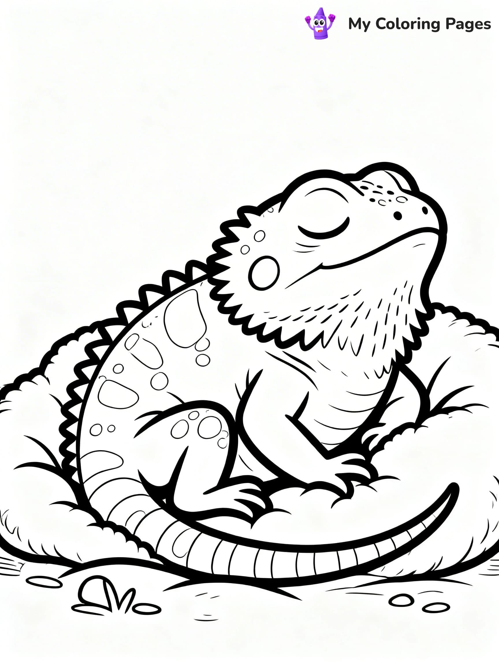 Bearded Dragon Coloring Pages - 23