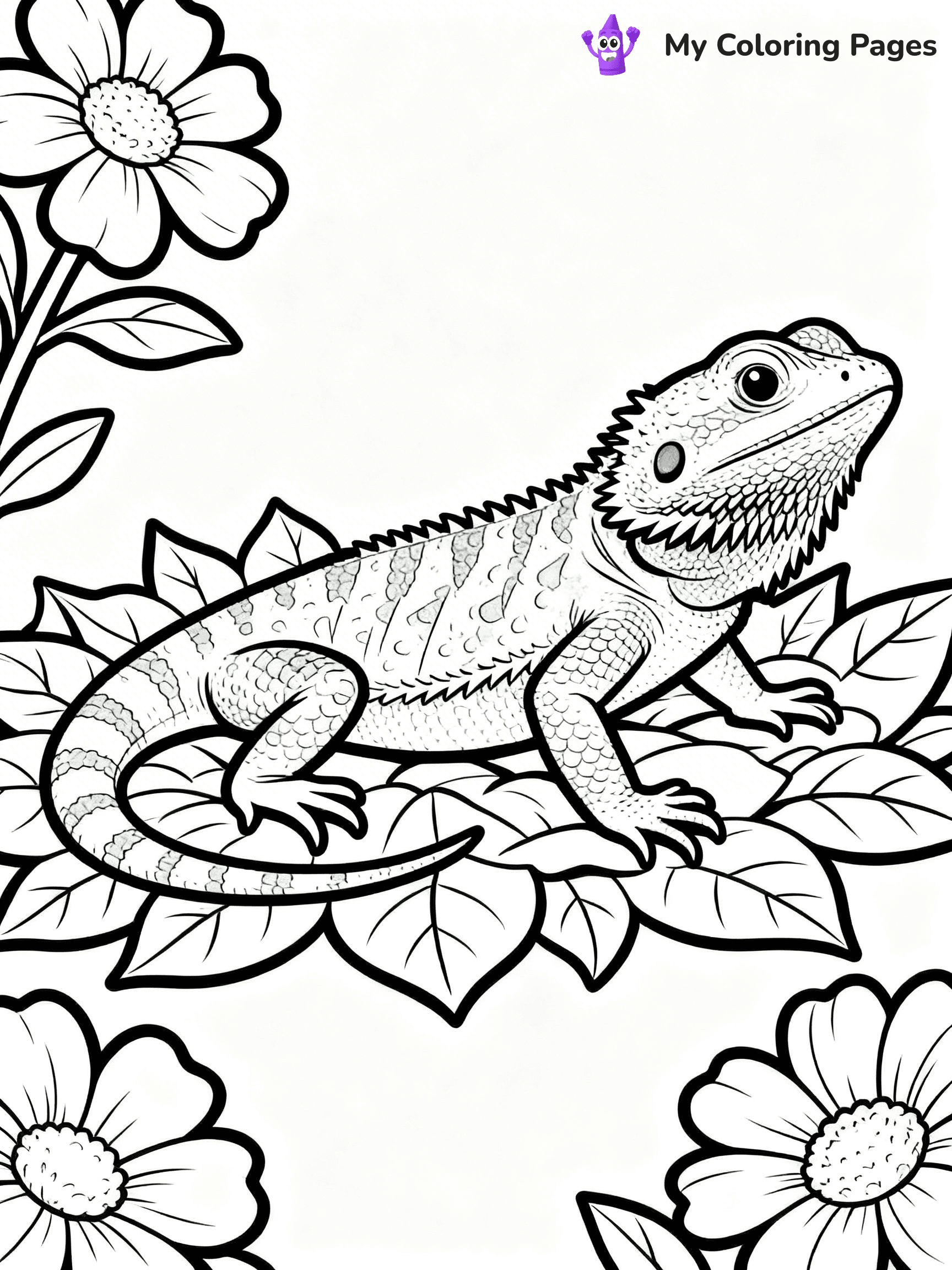 Bearded Dragon Coloring Pages - 21