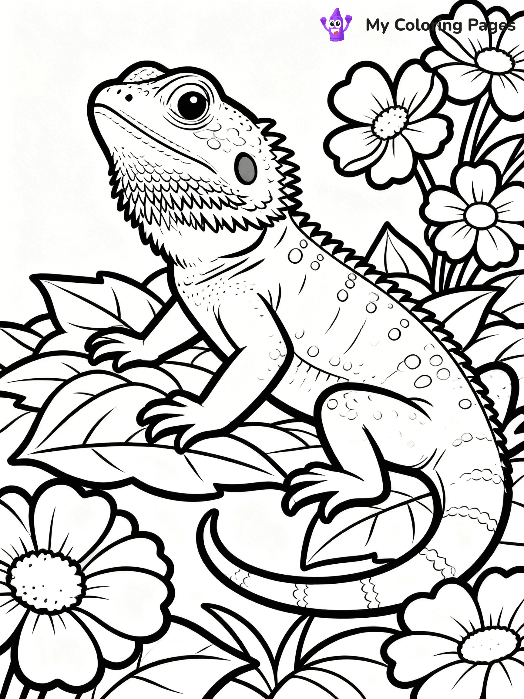 Bearded Dragon Coloring Pages - 20