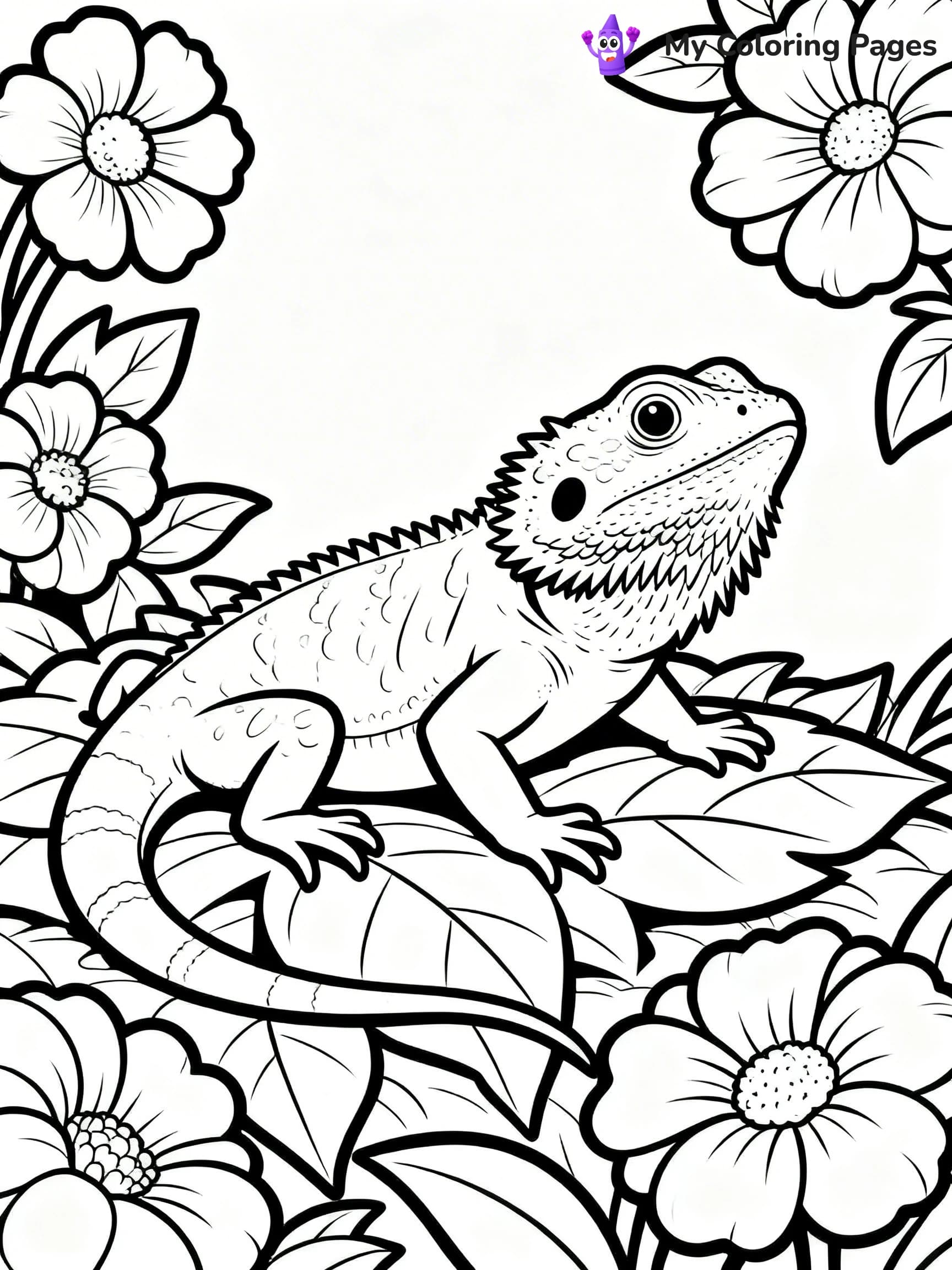 Bearded Dragon Coloring Pages - 19