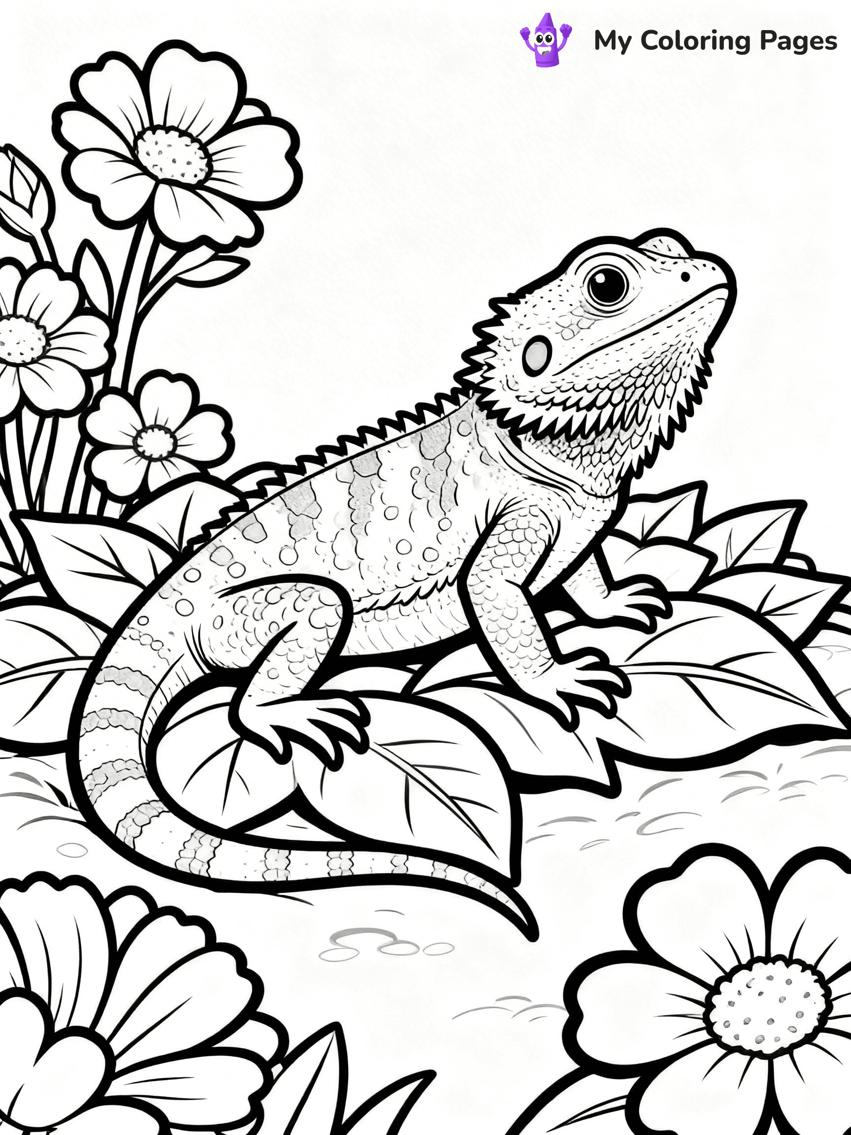 Bearded Dragon Coloring Pages - 18