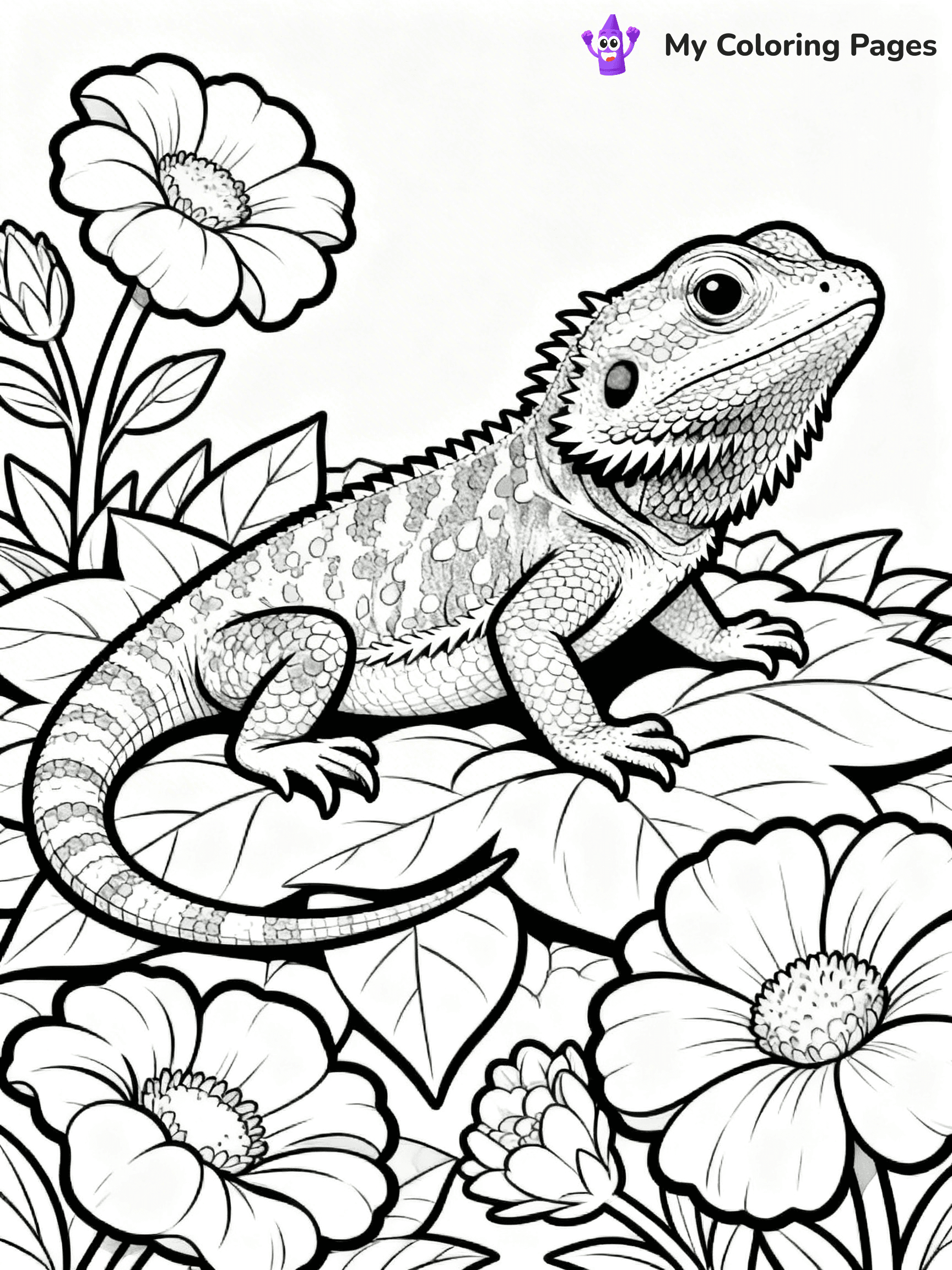 Bearded Dragon Coloring Pages - 17