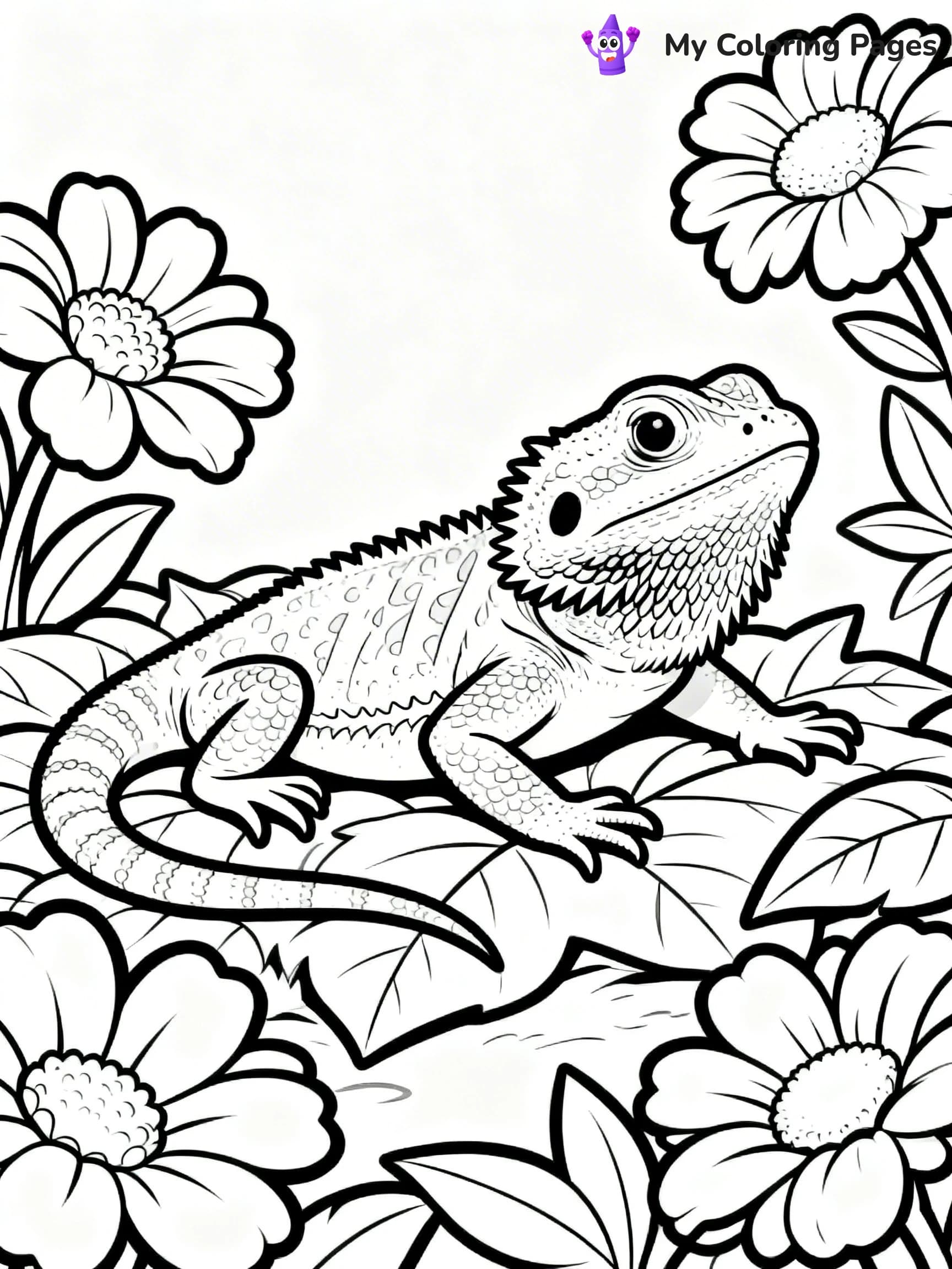 Bearded Dragon Coloring Pages - 16