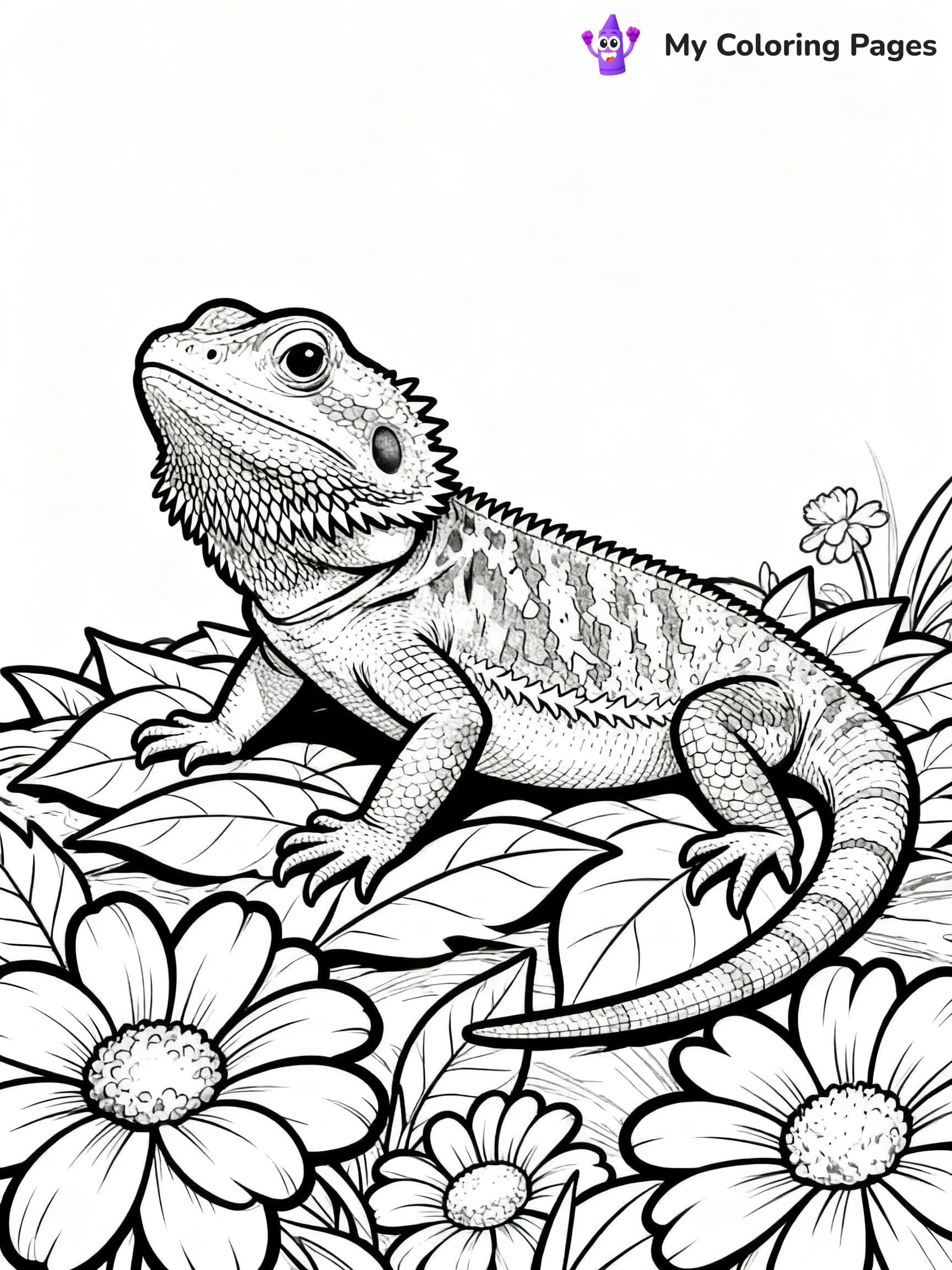 Bearded Dragon Coloring Pages - 15