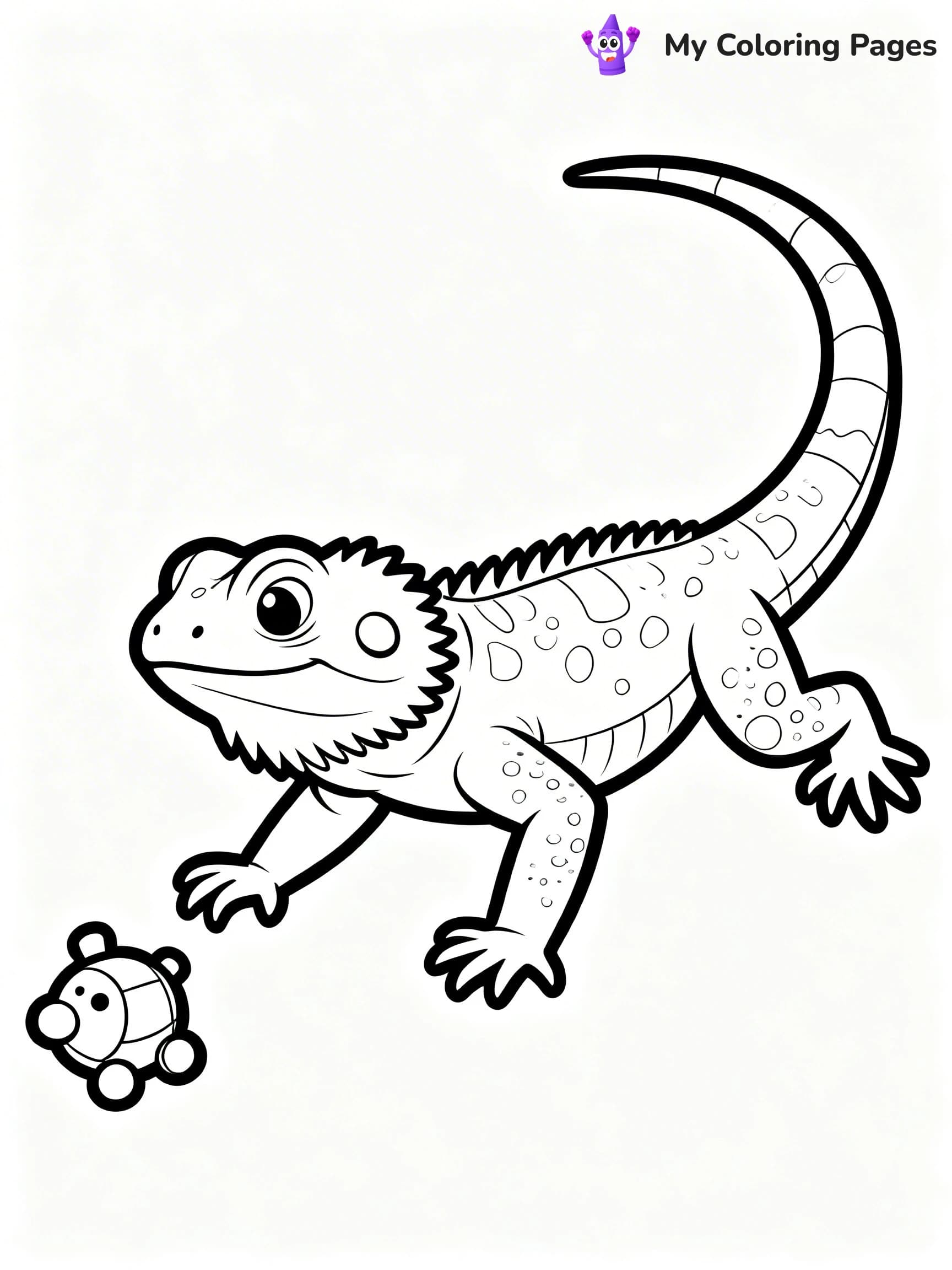 Bearded Dragon Coloring Pages - 7