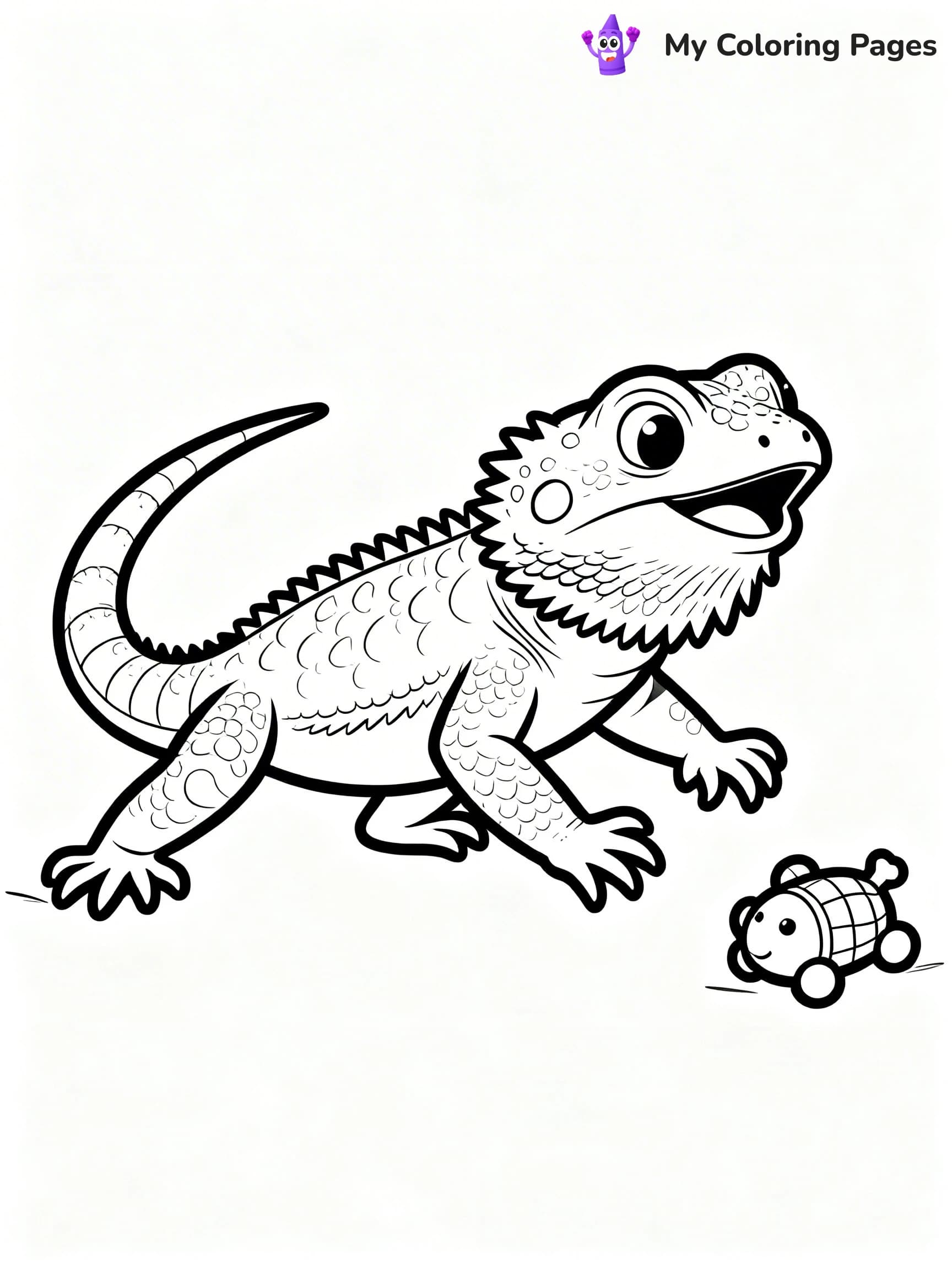 Bearded Dragon Coloring Pages - 6