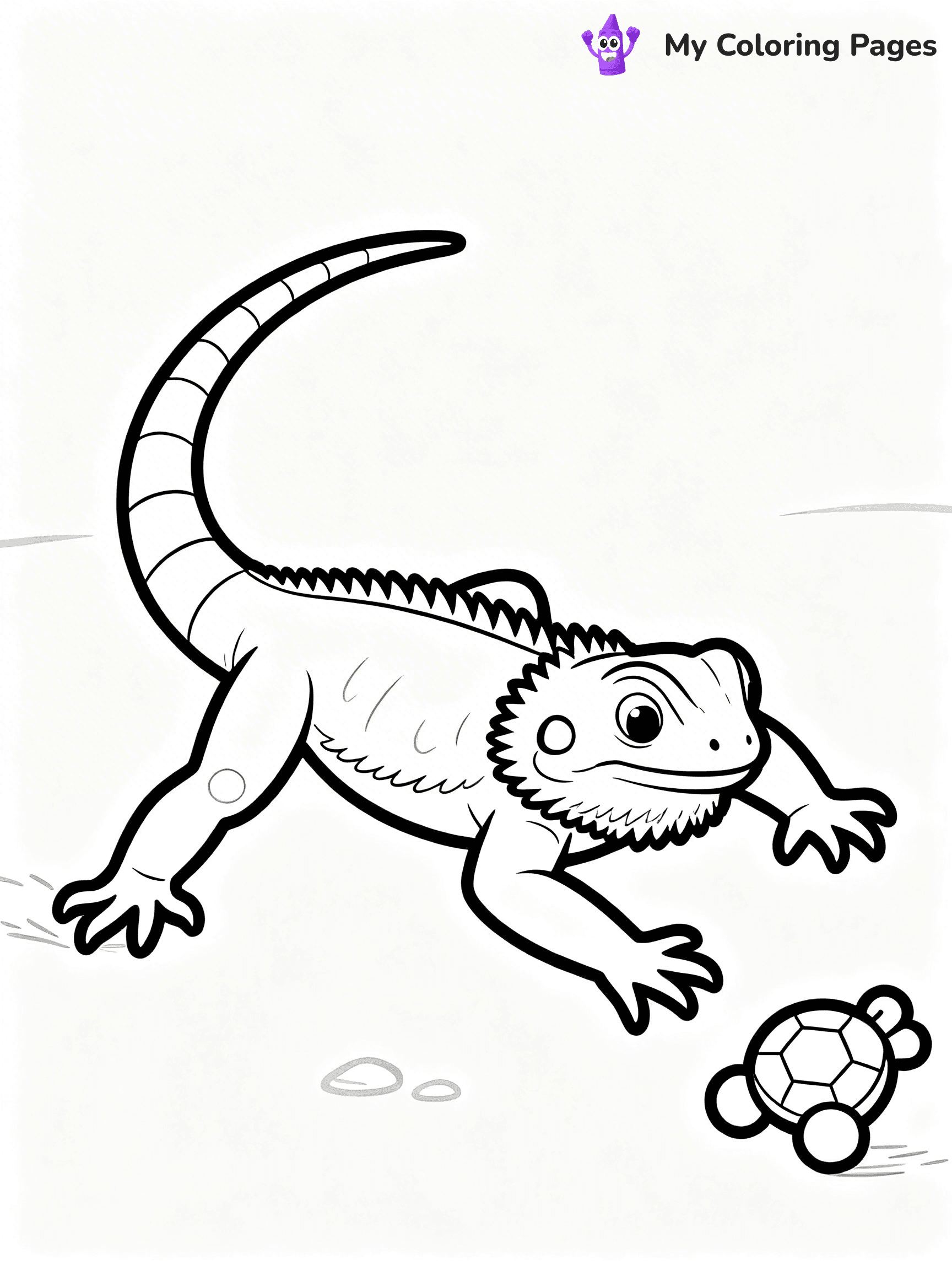 Bearded Dragon Coloring Pages - 4