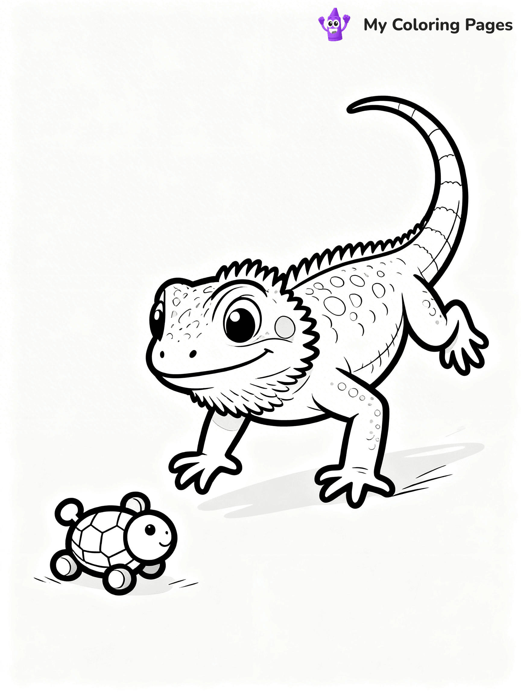 Bearded Dragon Coloring Pages - 3