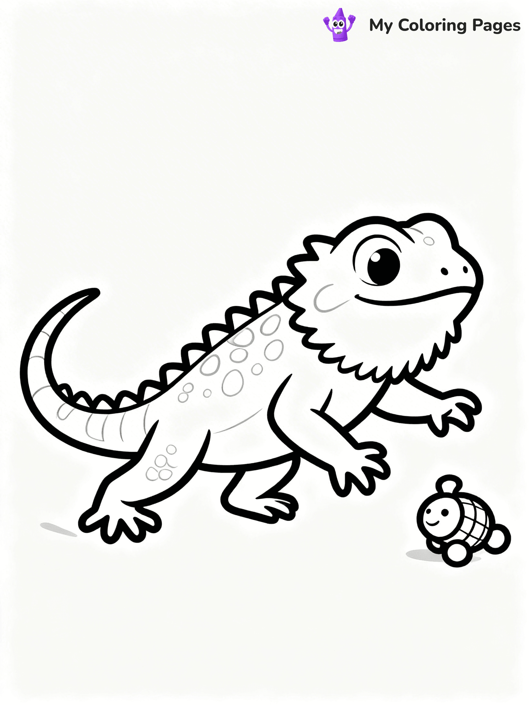 Bearded Dragon Coloring Pages - 2