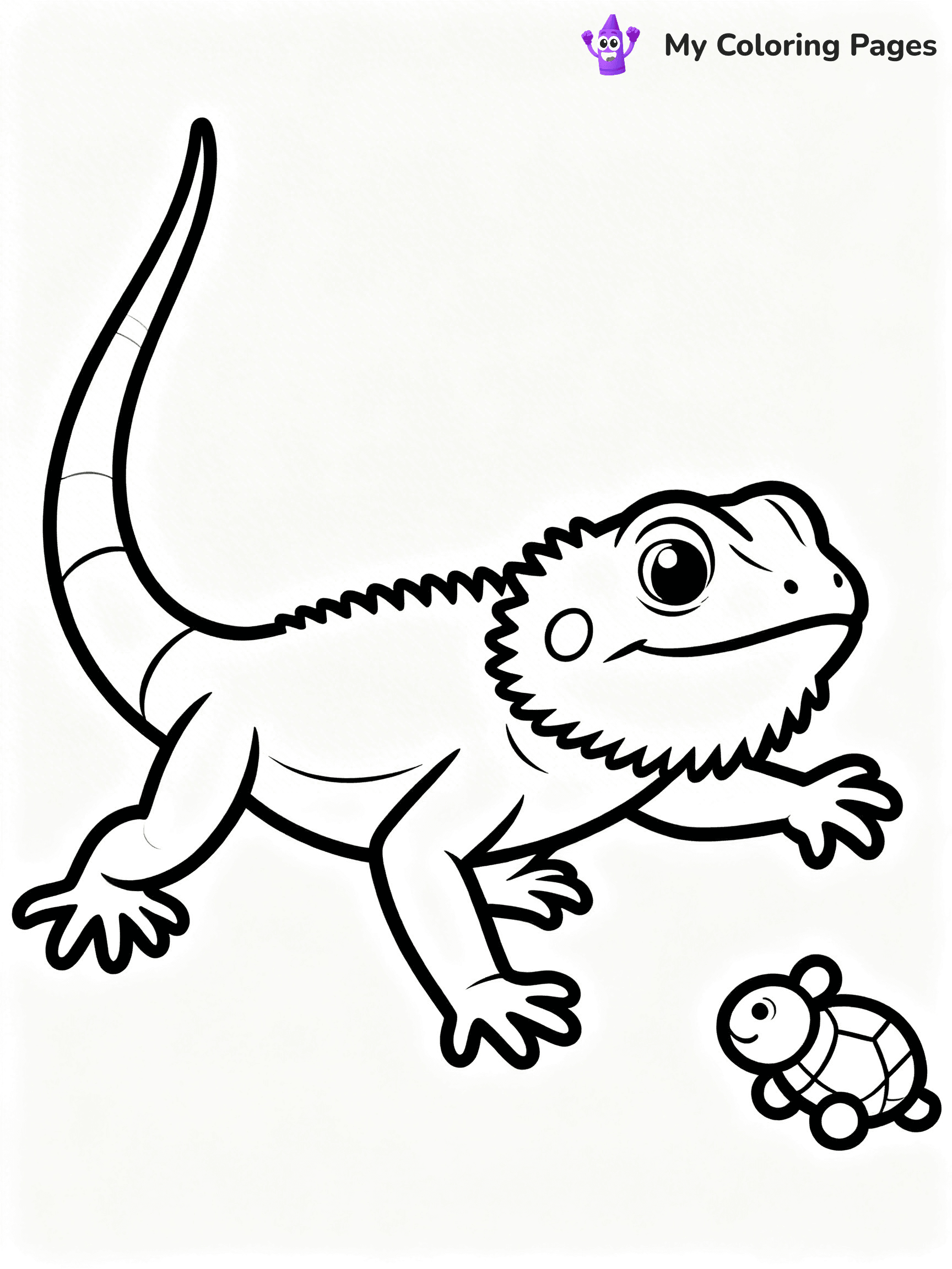 Bearded Dragon Coloring Pages - 1