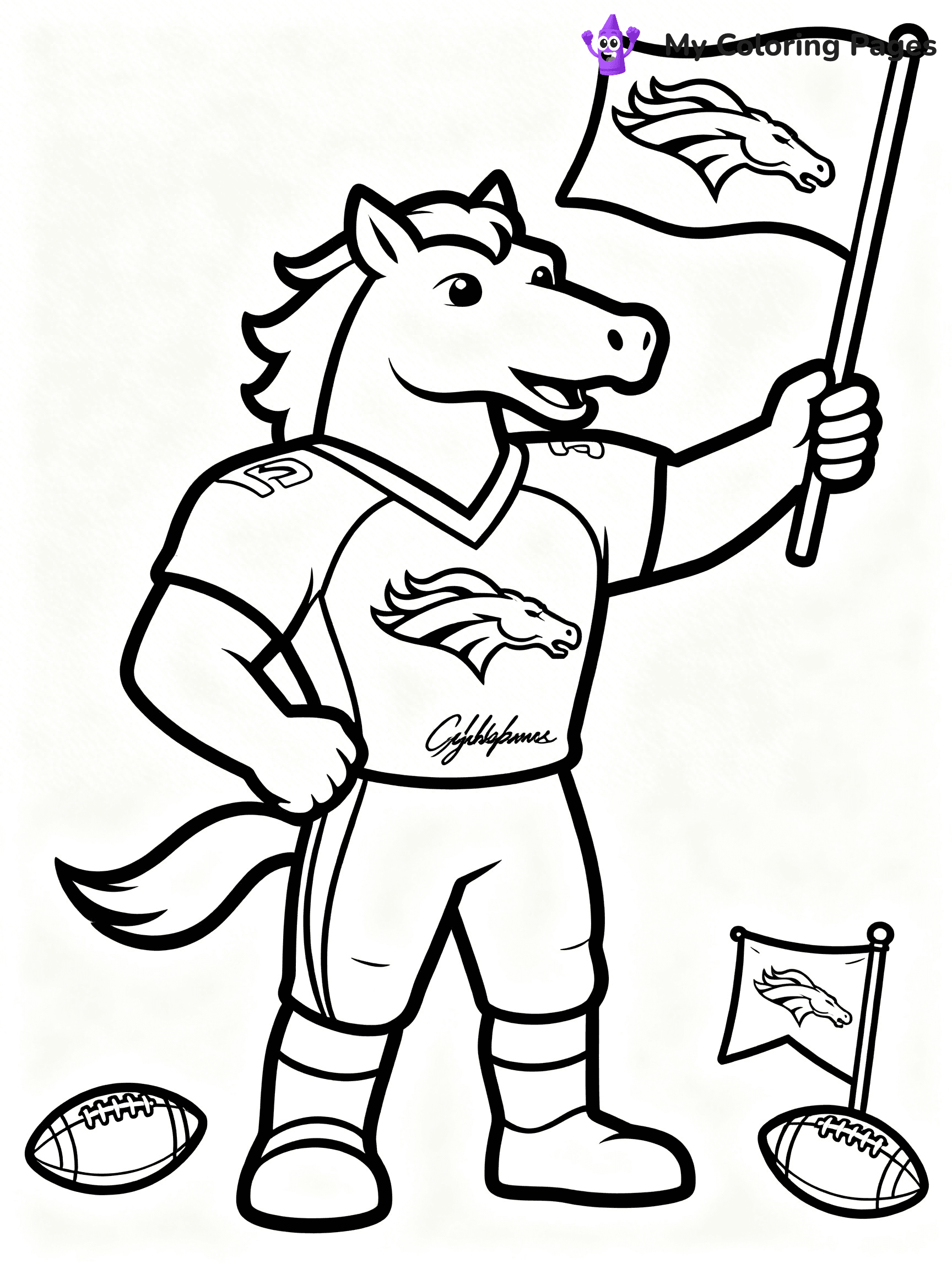 Denver Broncos Coloring Pages - 17