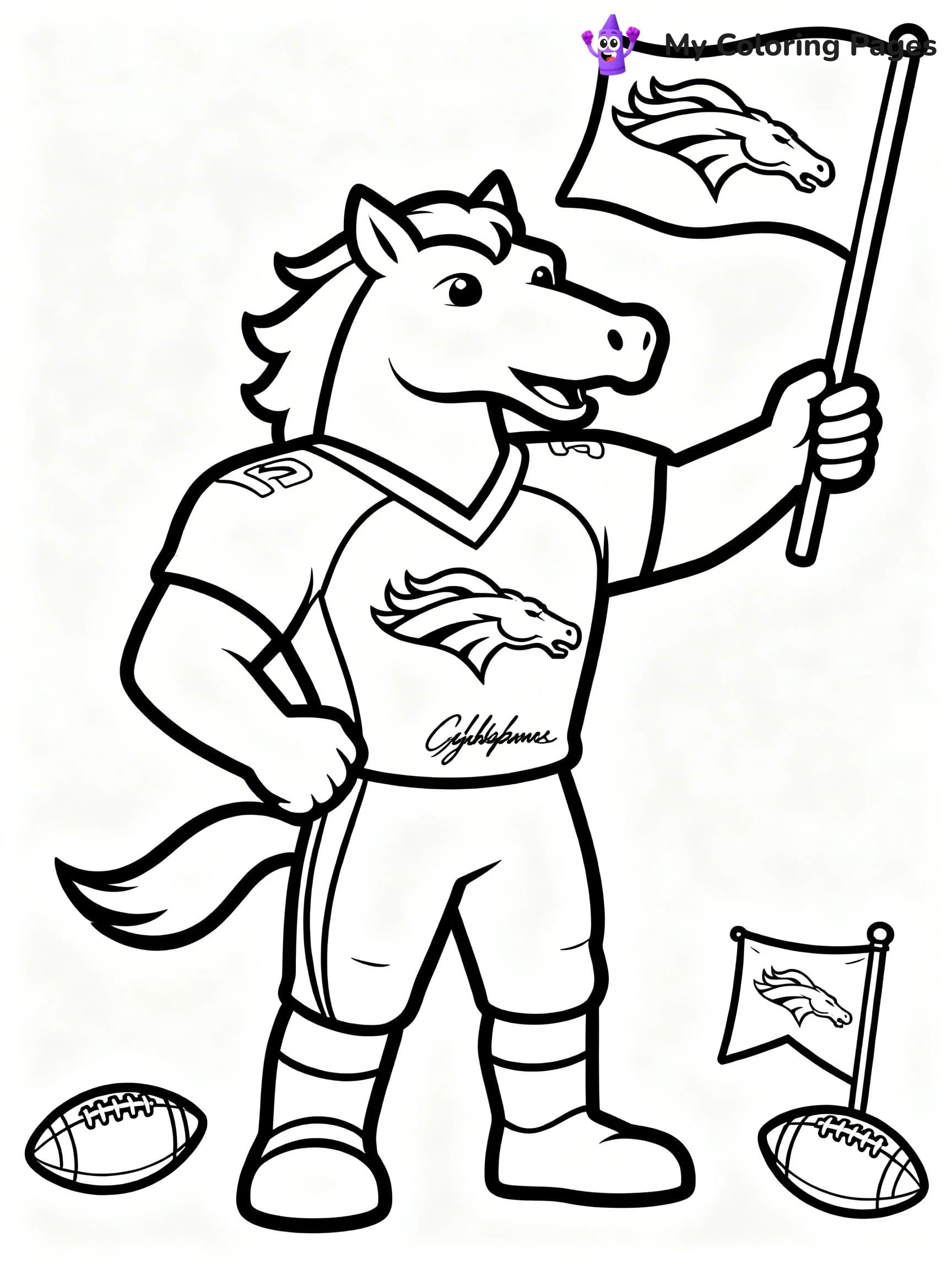 Denver Broncos Coloring Pages - 17