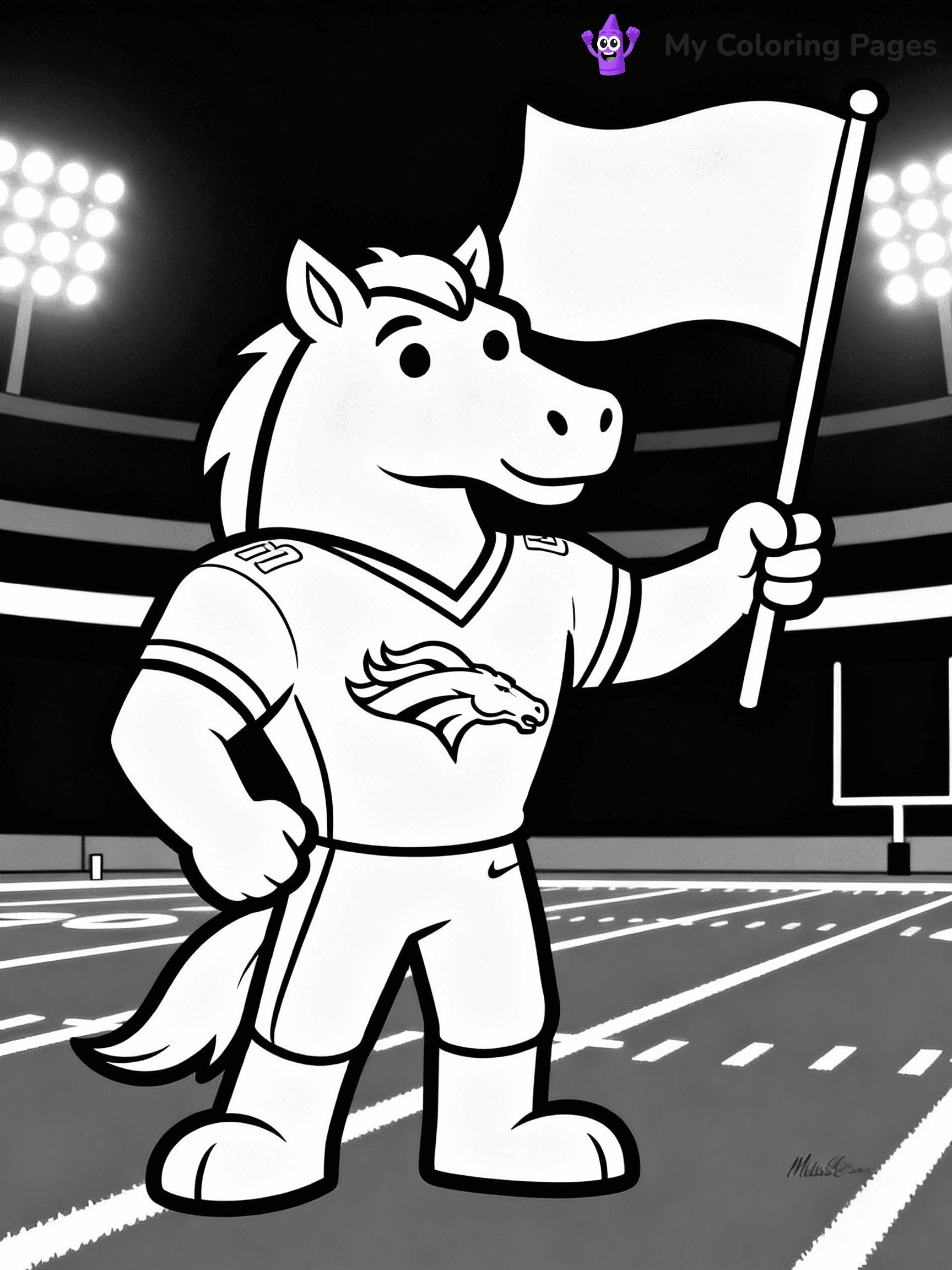 Denver Broncos Coloring Pages - 15