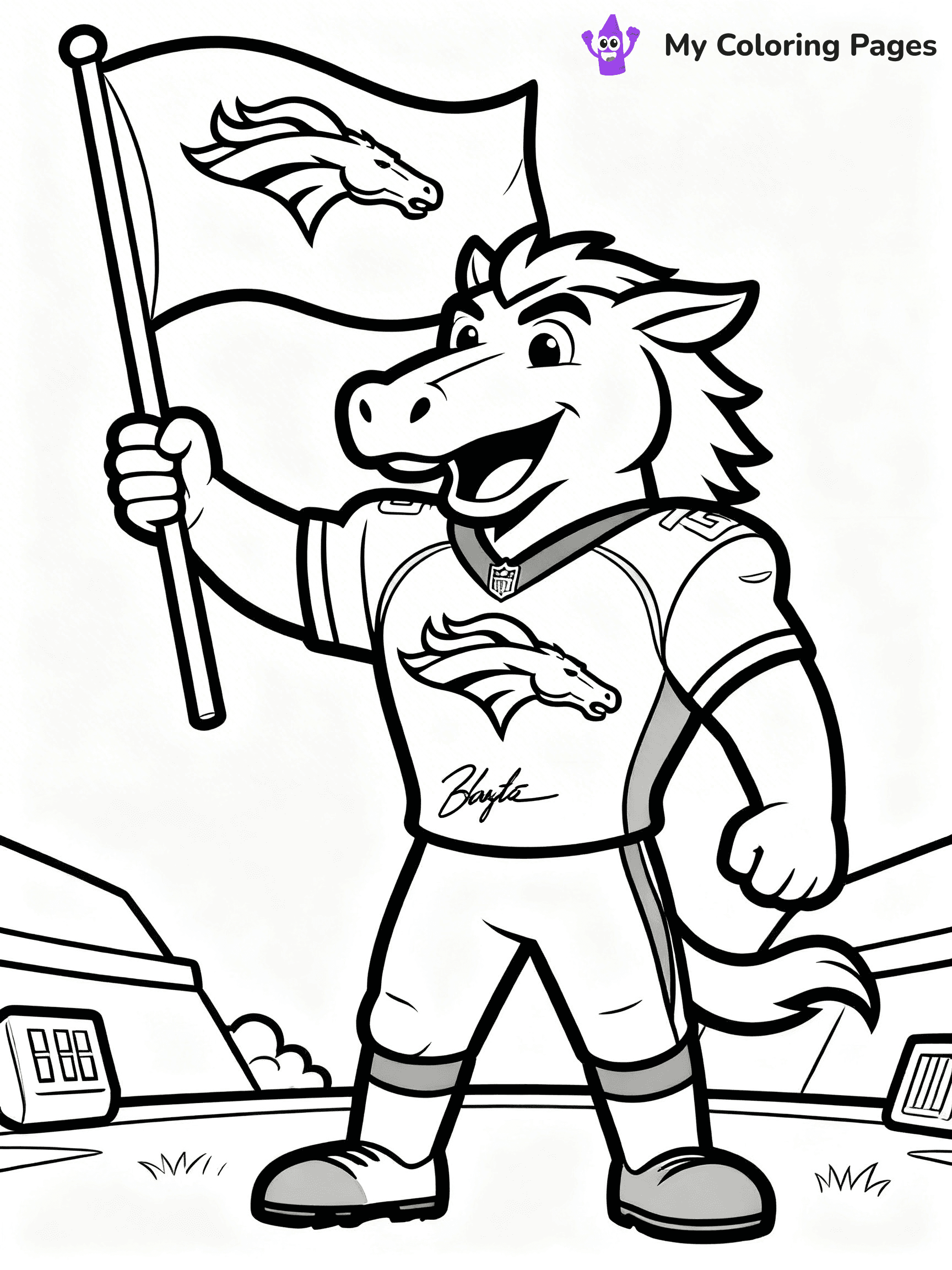 Denver Broncos Coloring Pages - 13