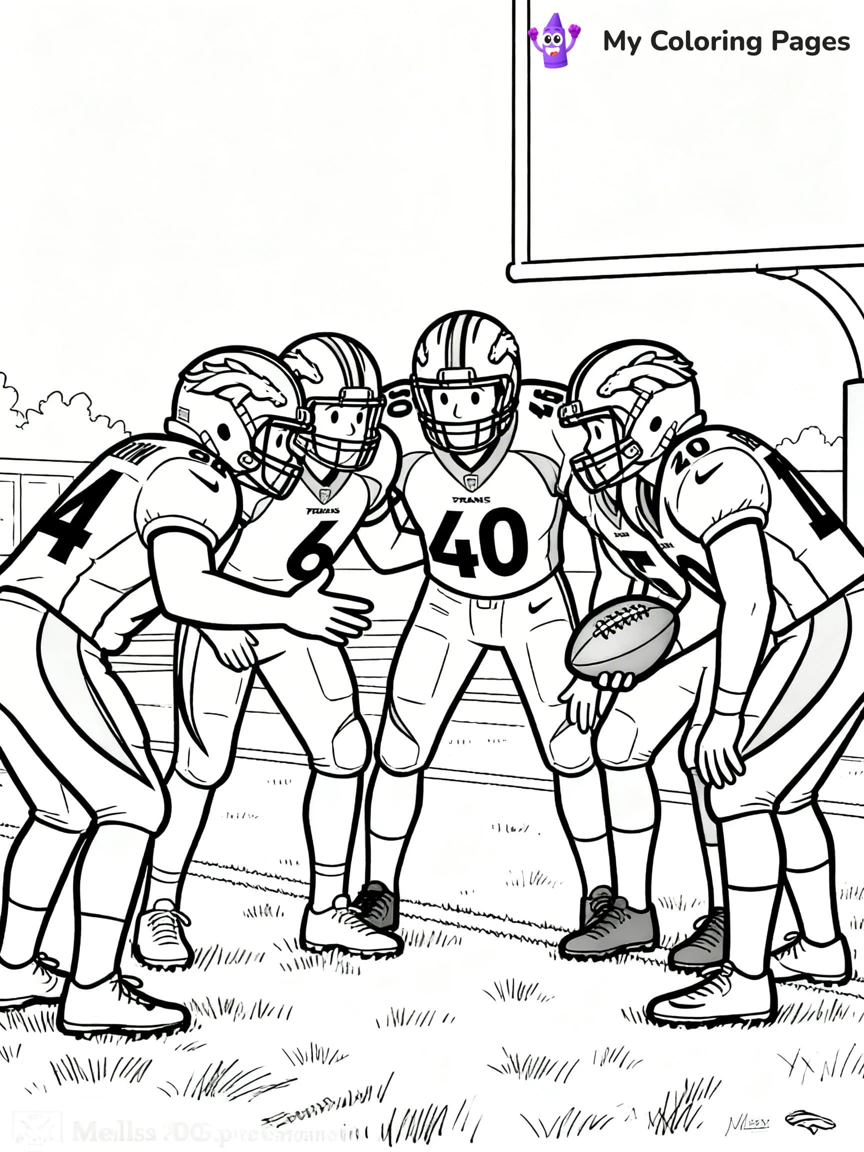 Denver Broncos Coloring Pages - 3