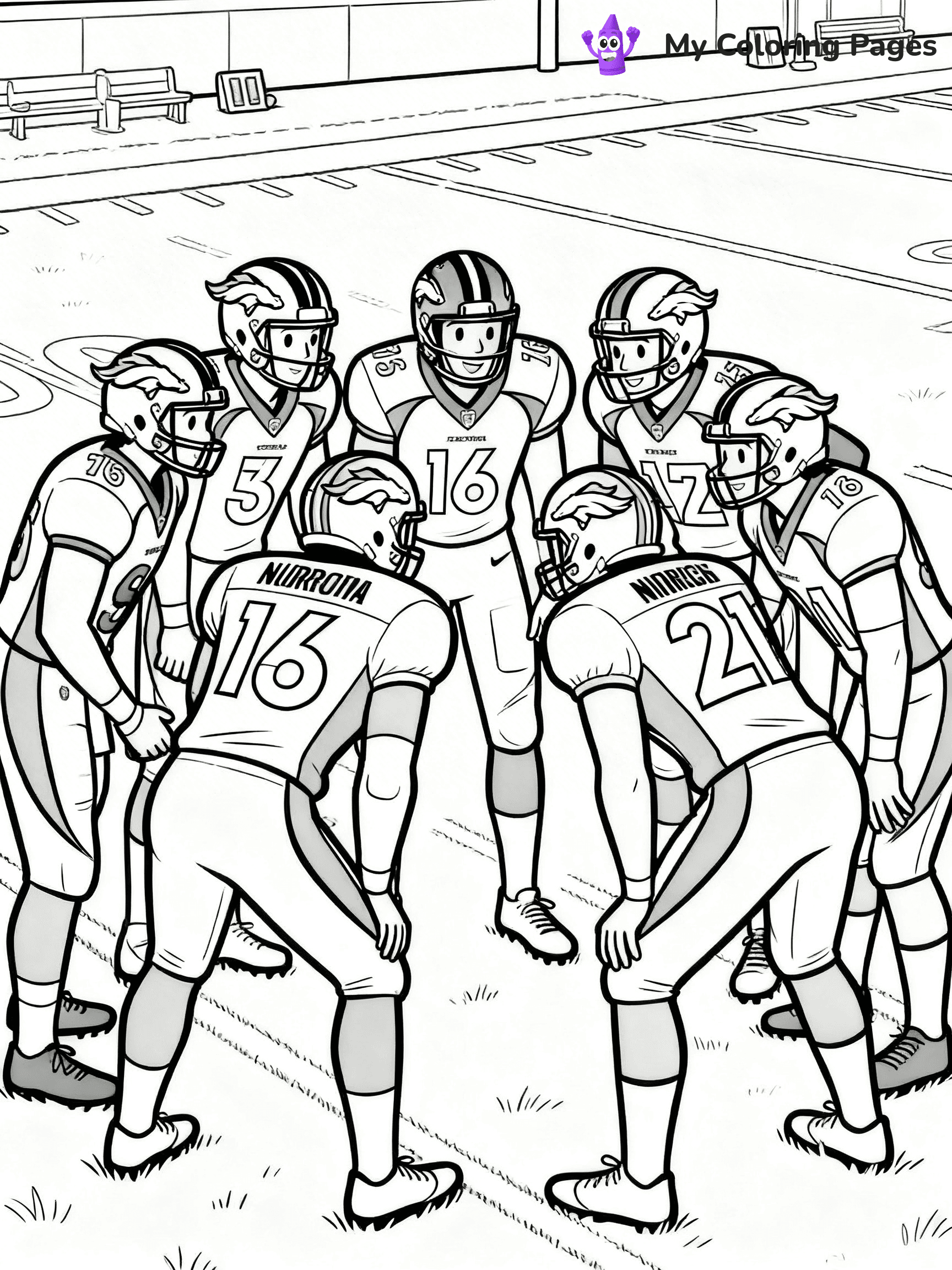 Denver Broncos Coloring Pages - 2