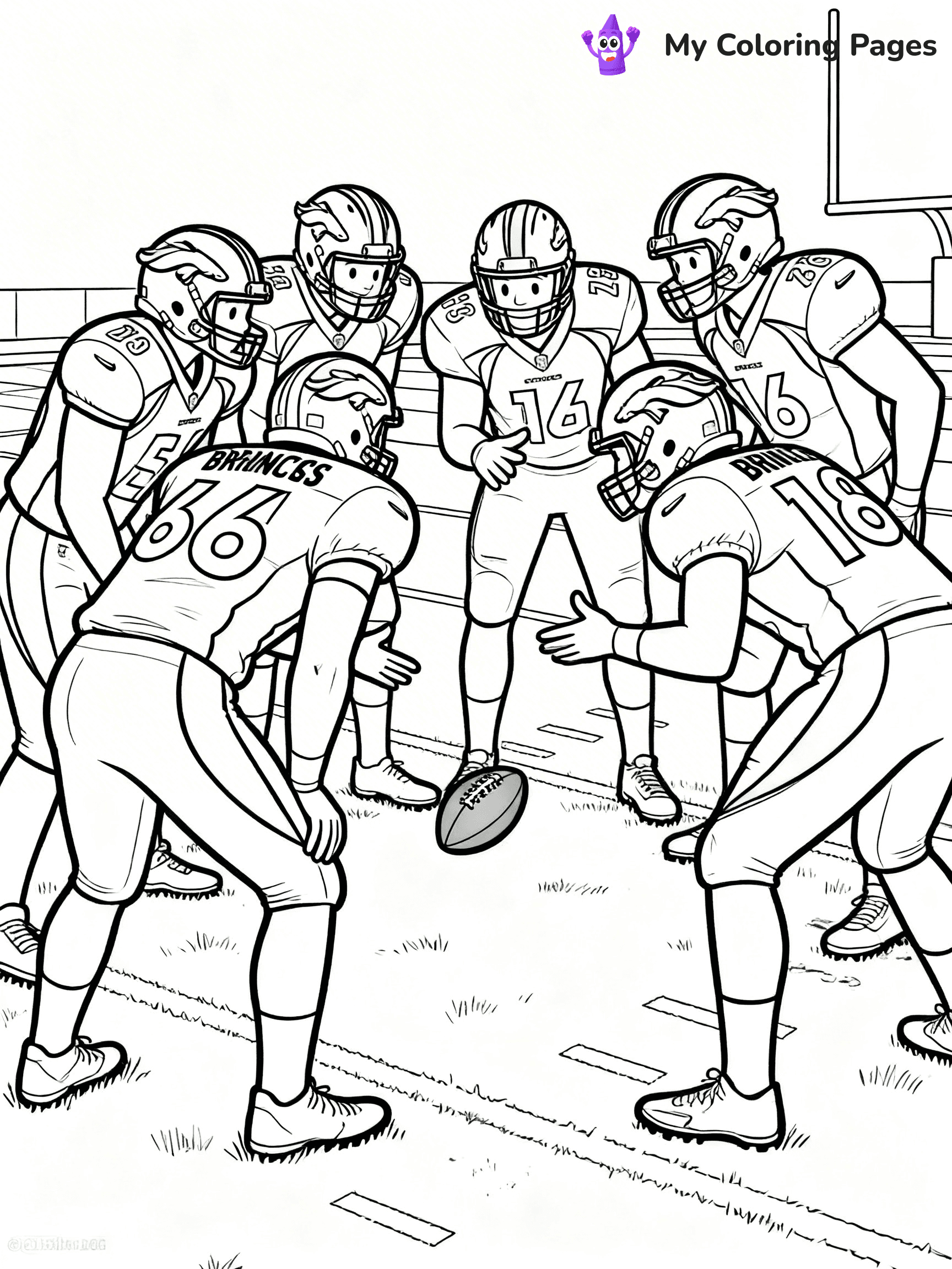 Denver Broncos Coloring Pages - 1