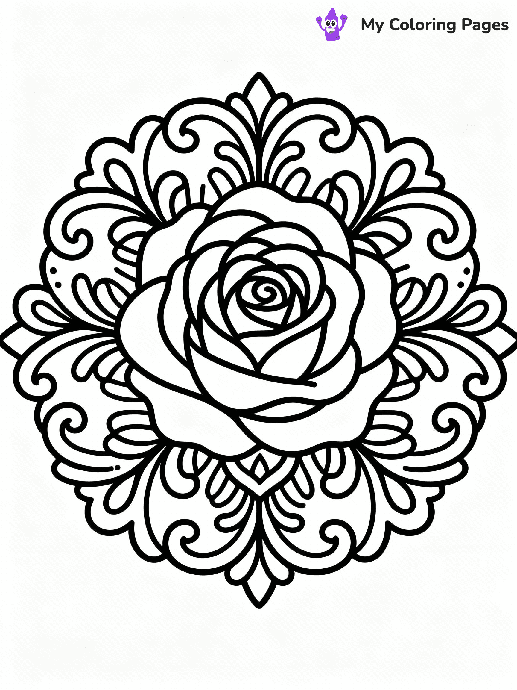 Rose Coloring Pages - 28