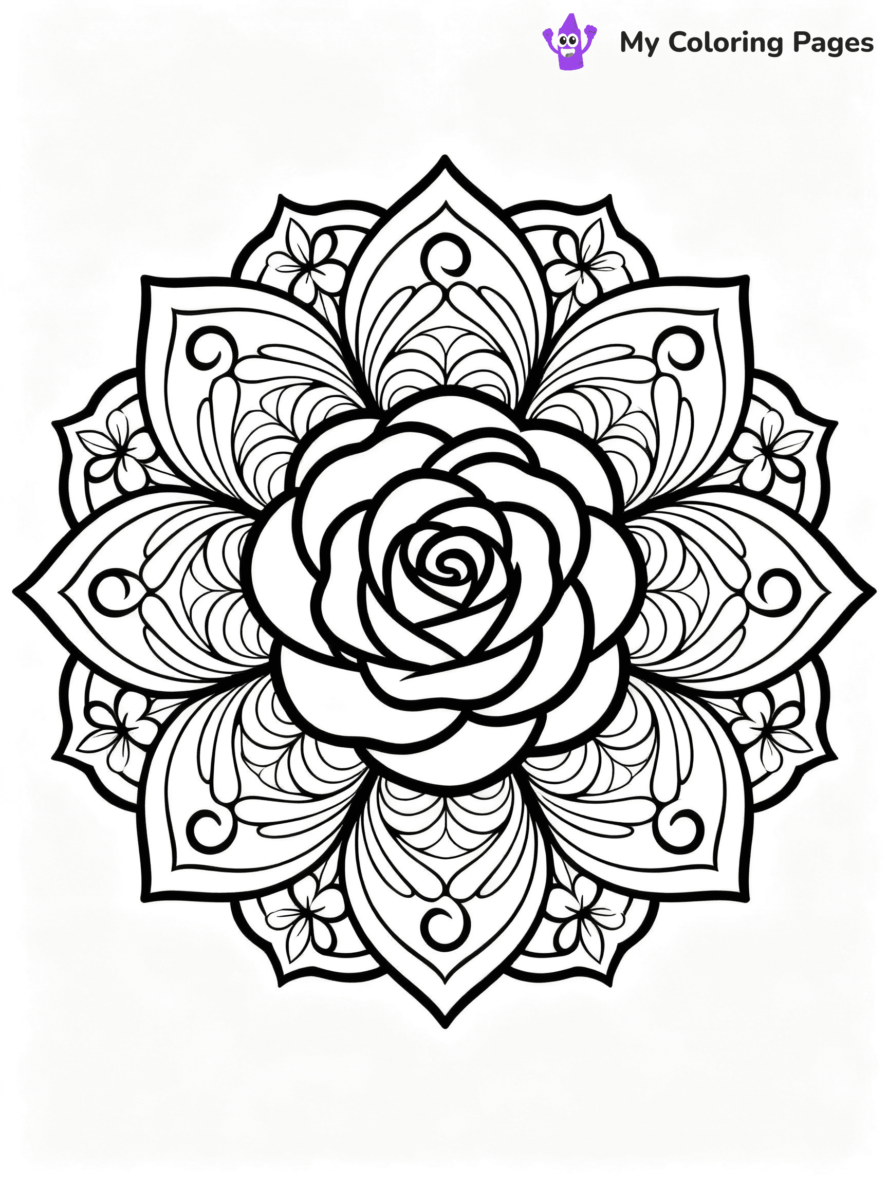 Rose Coloring Pages - 27