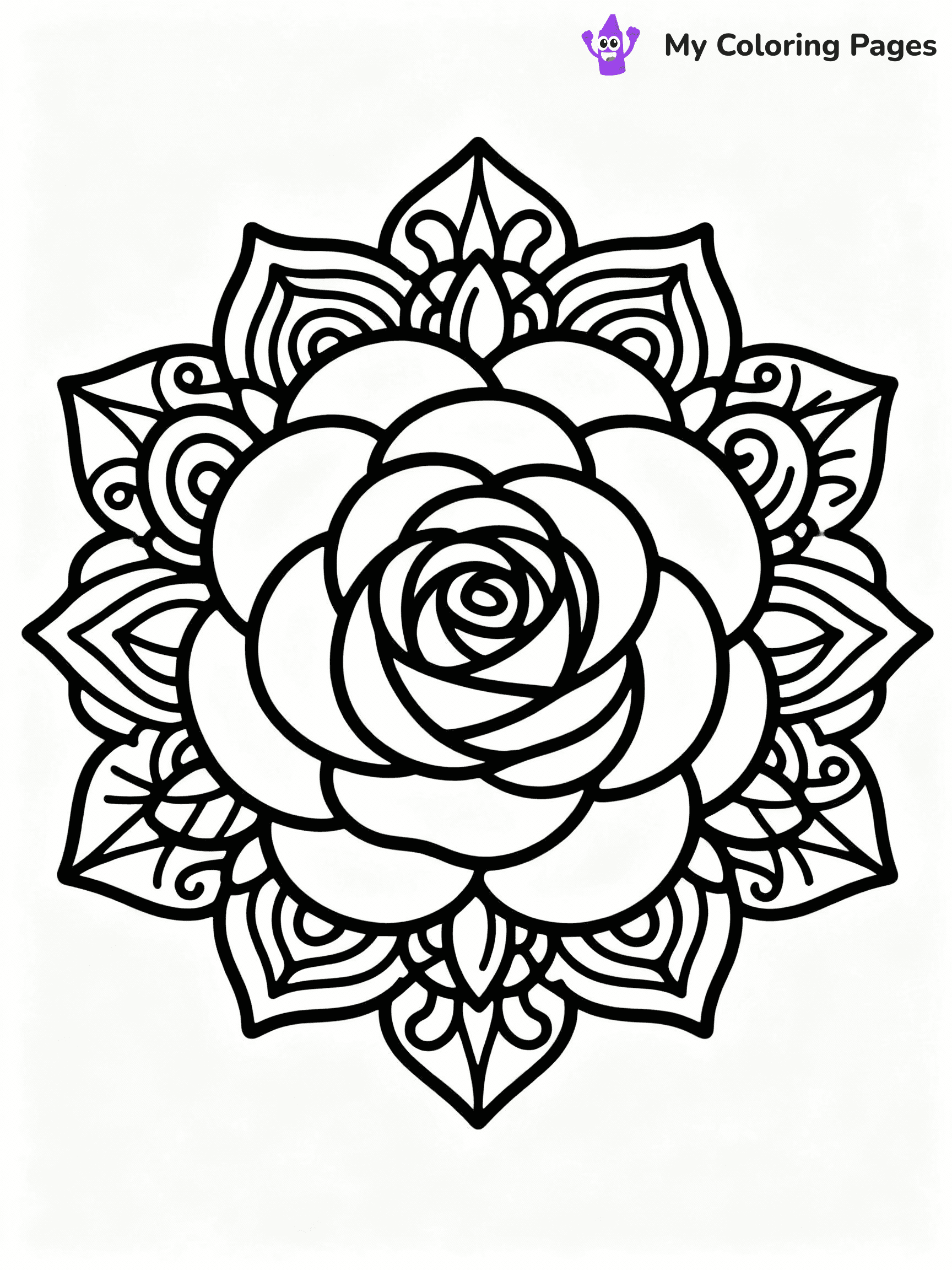 Rose Coloring Pages - 25