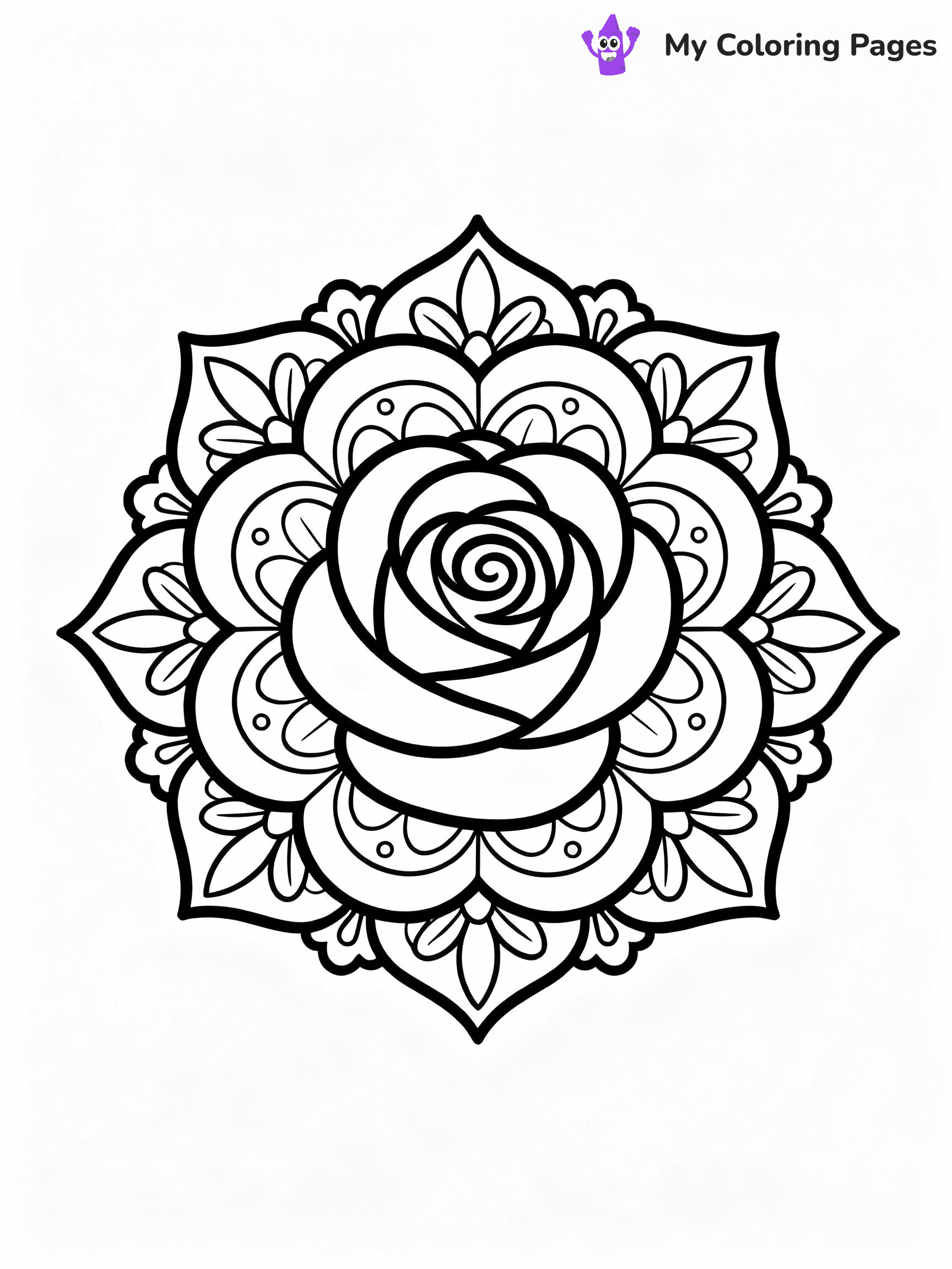 Rose Coloring Pages - 24